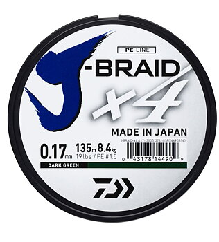 Daiwa J-Braid X4E Dark Green 270m