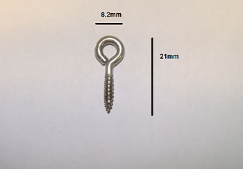 Skruvögla H/D 21mm ''Större ögla'' Rostfria 10st