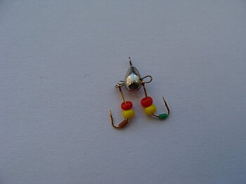 Mormyska Volfram Diskus 2-Hooks Spider 0,82g 4mm Nickel