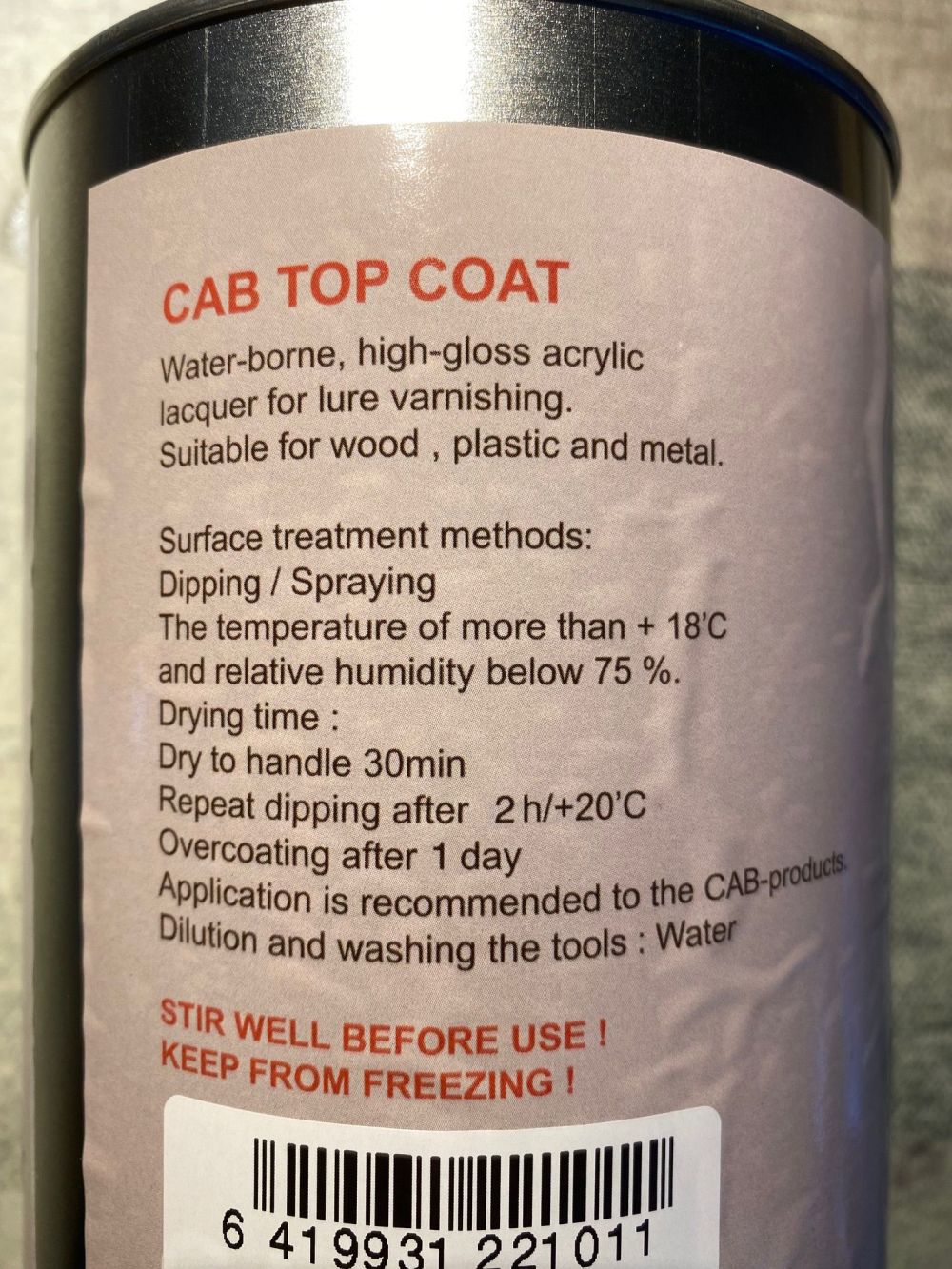 CAB Top Coat Beteslack 1L White (Vattenbaserad / Miljövänlig) - 2