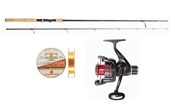 Fiskeset Ultralätt Haspel Silver
