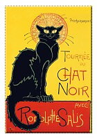 Kylskåpsmagnet Chat noir