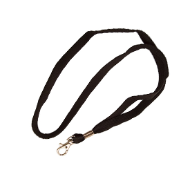 Lanyard Basic Safe, svart, säkerhetsclip, dropkrok, 25st/frp