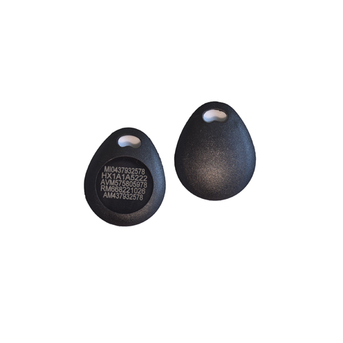 RFID-tag, drop(fender), märkt med systemnummer, EM 4200 (125 kHz)