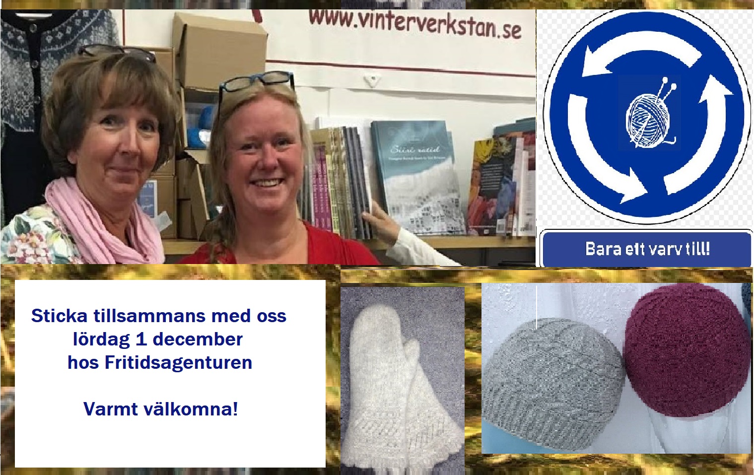 Sticka tillsammans KAL irl fritidsagenturen  1 dec
