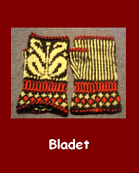 Bladet Materialsats till stickade halvvantar