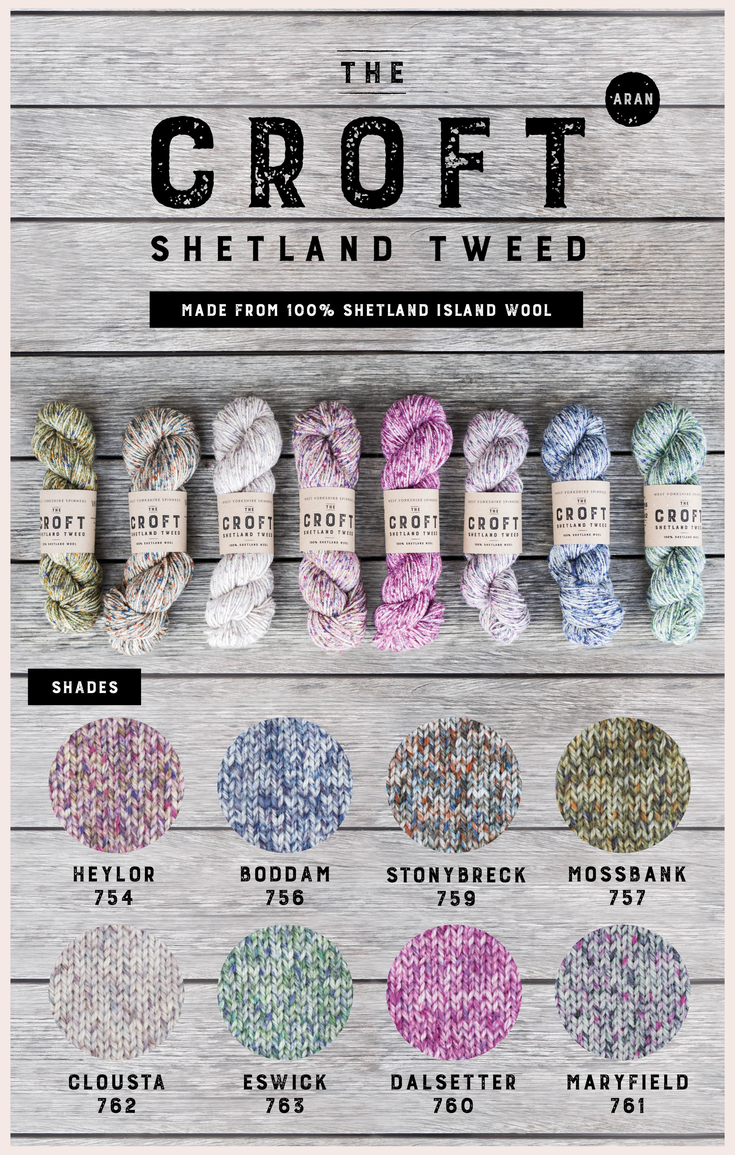 The Croft  Shetland Tweed Aran