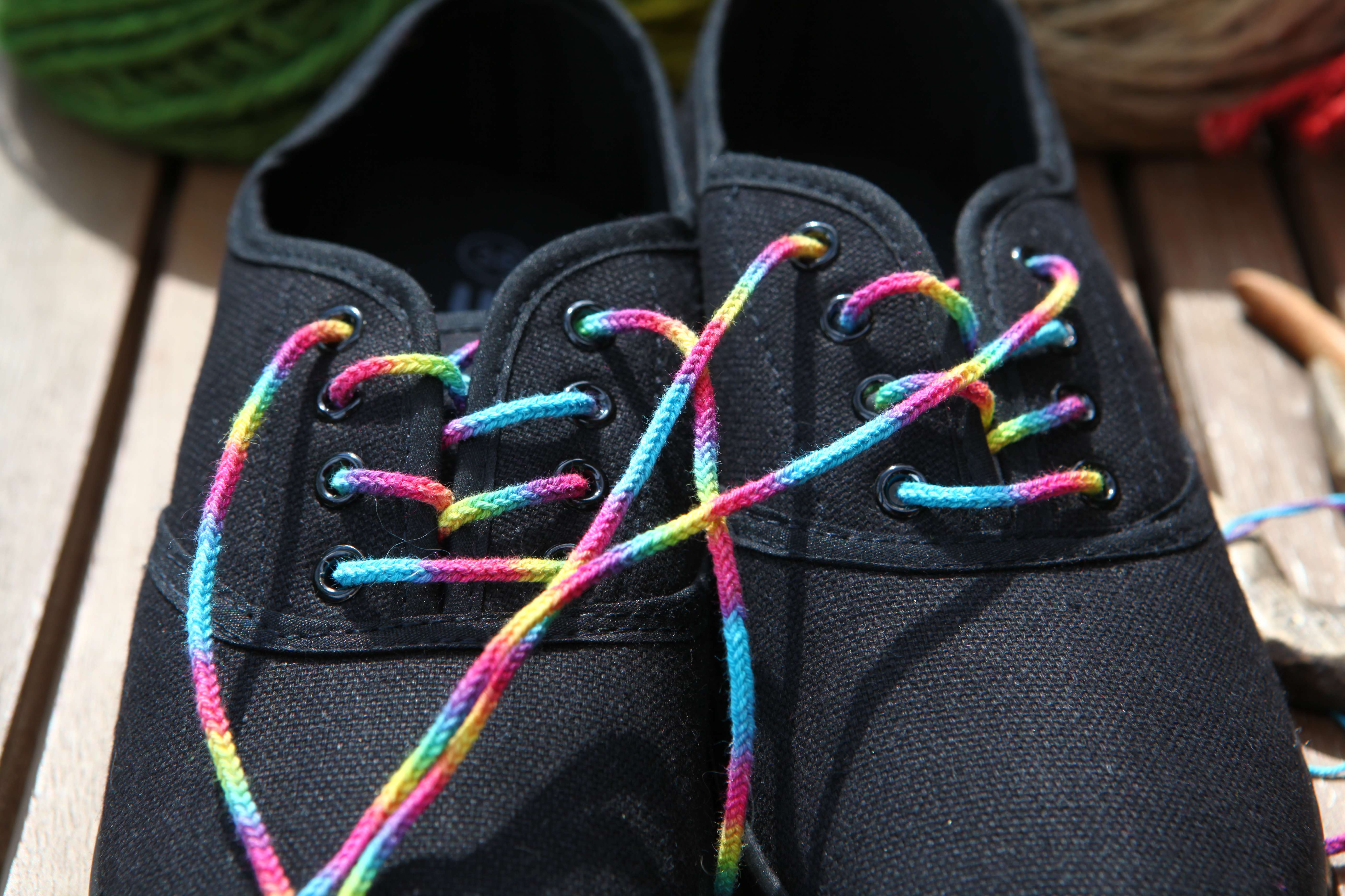 Finer spacedyed cotton yarn for making shoe strings - 2