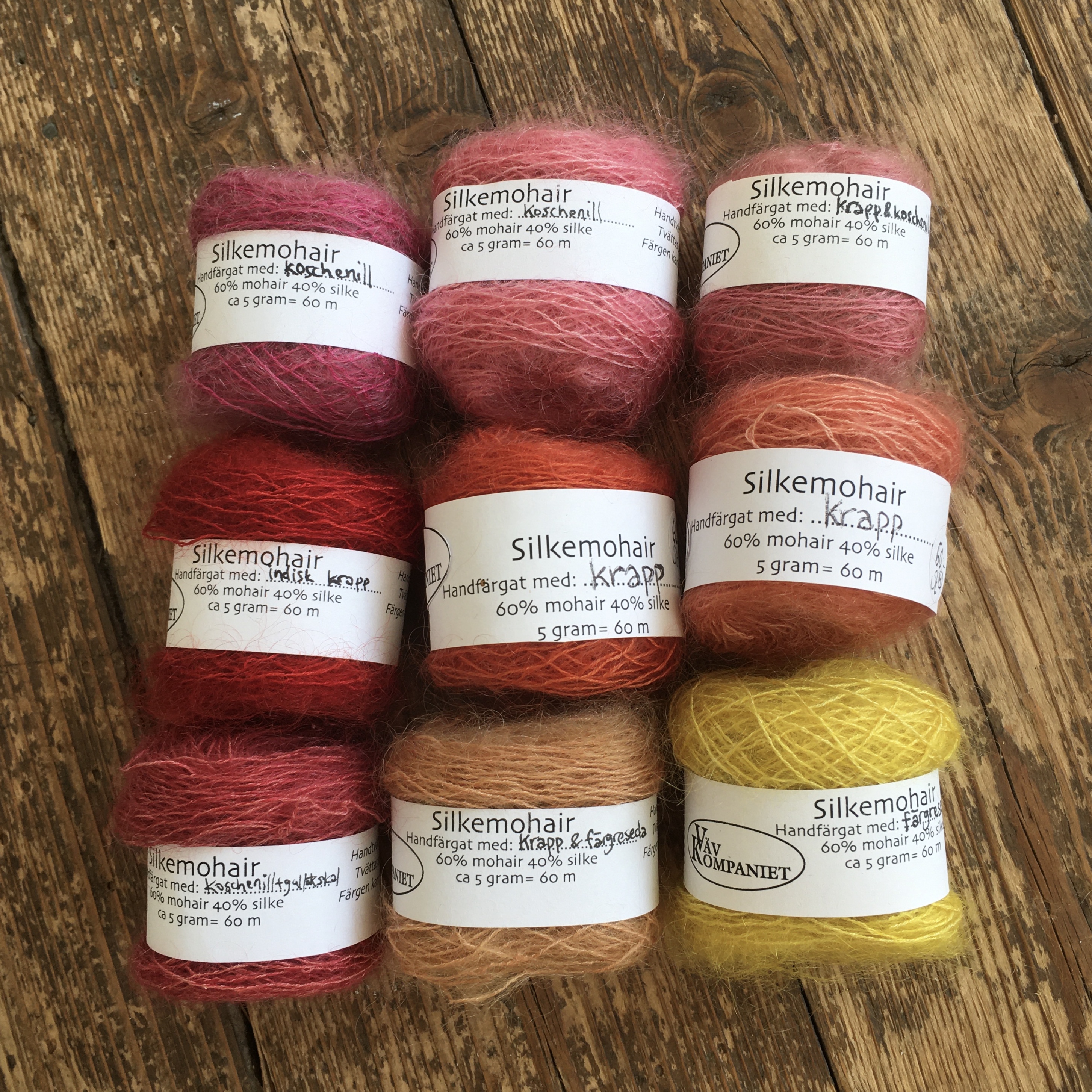 Silkemohair 5 g balls