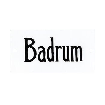 Skylt i Emalj - Badrum