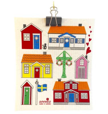 Disktrasa med stugor