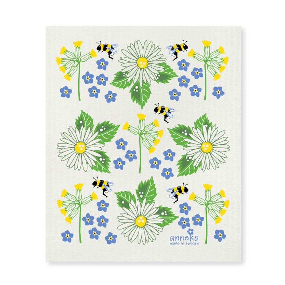 Disktrasa med sommarblomster