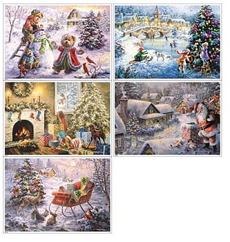Adventskalender Landskap med glitter