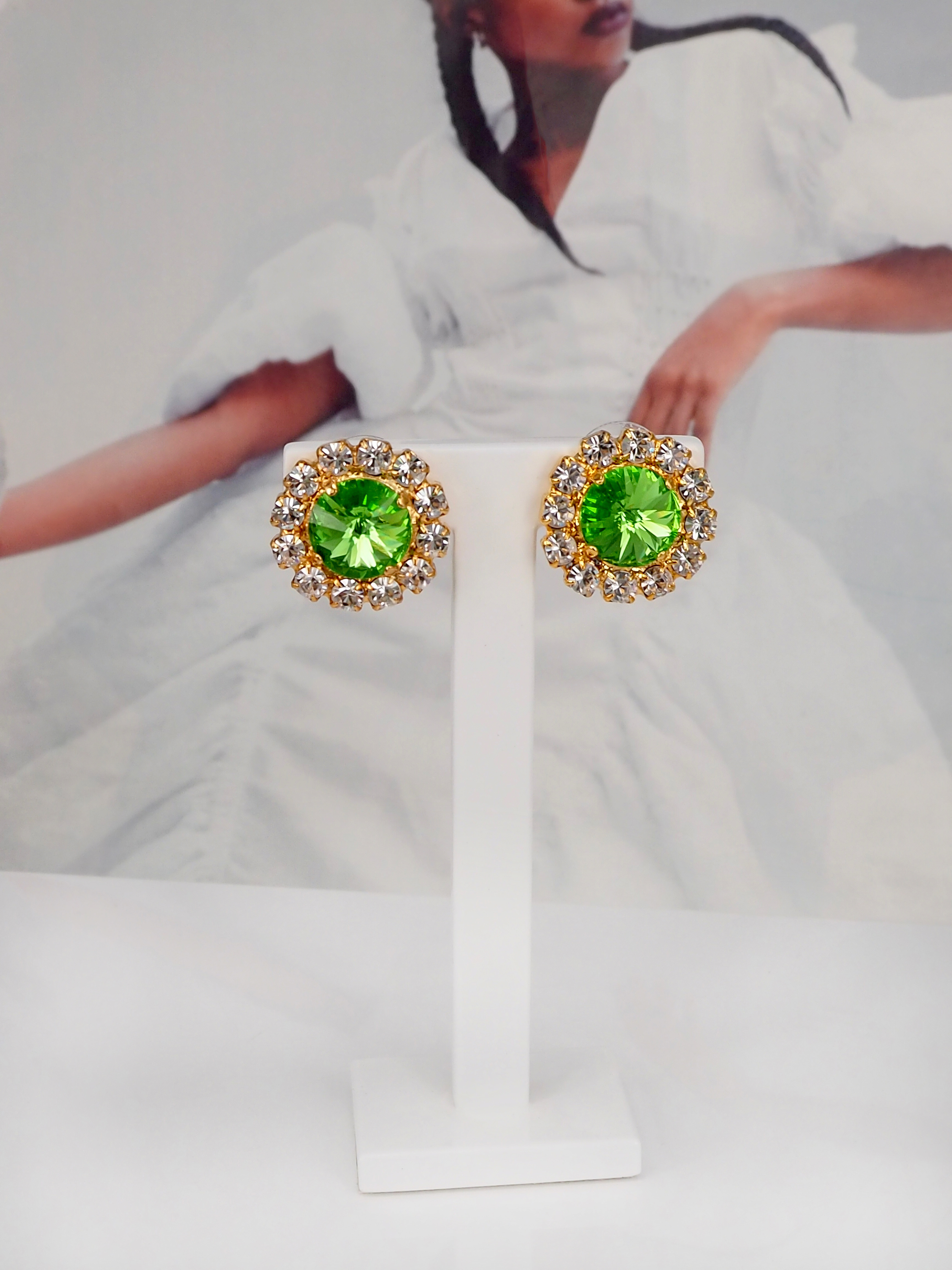 Earrings Meghan Peridot Gold