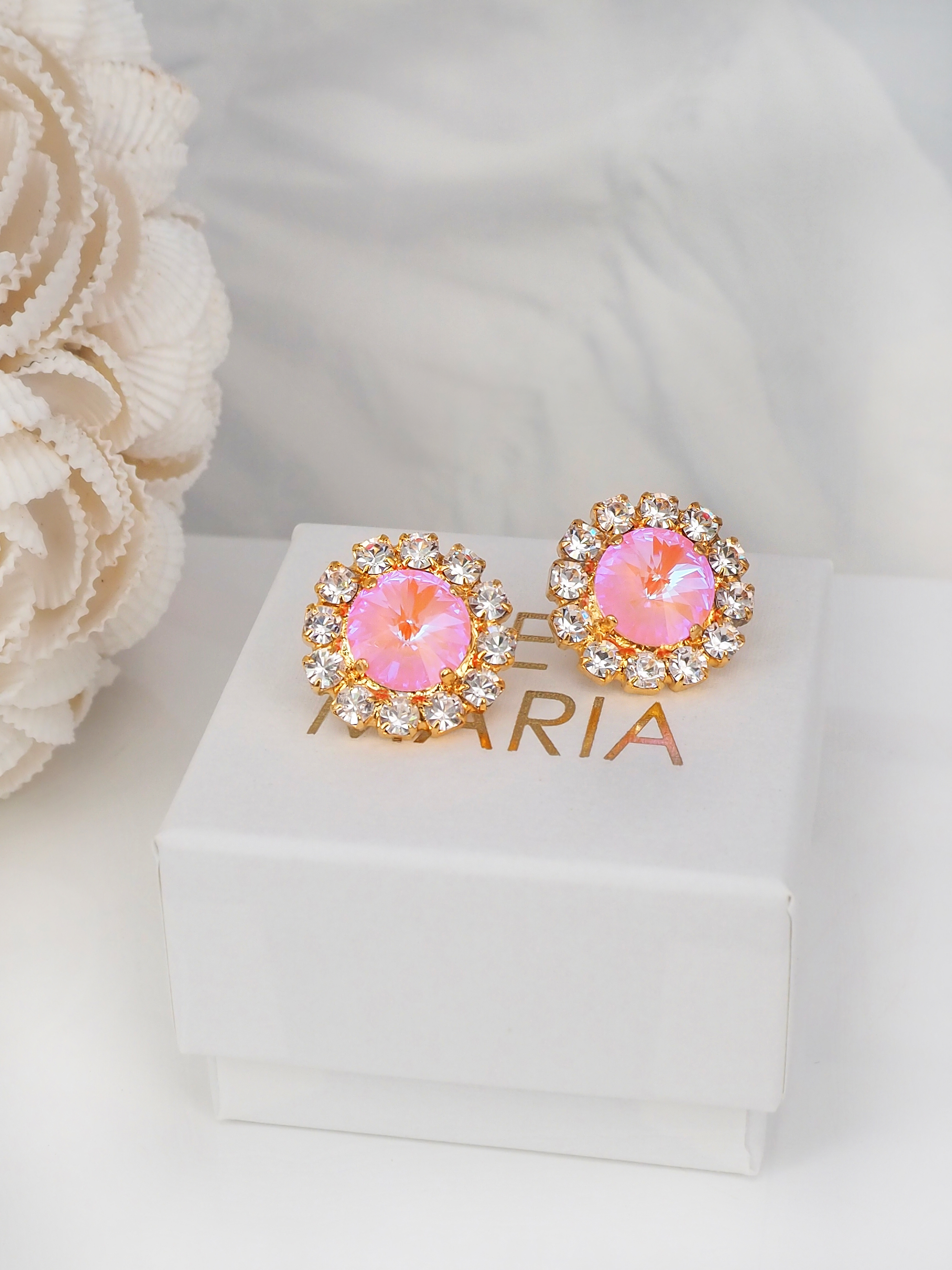 Earrings Meghan Powder Rose Delite Gold
