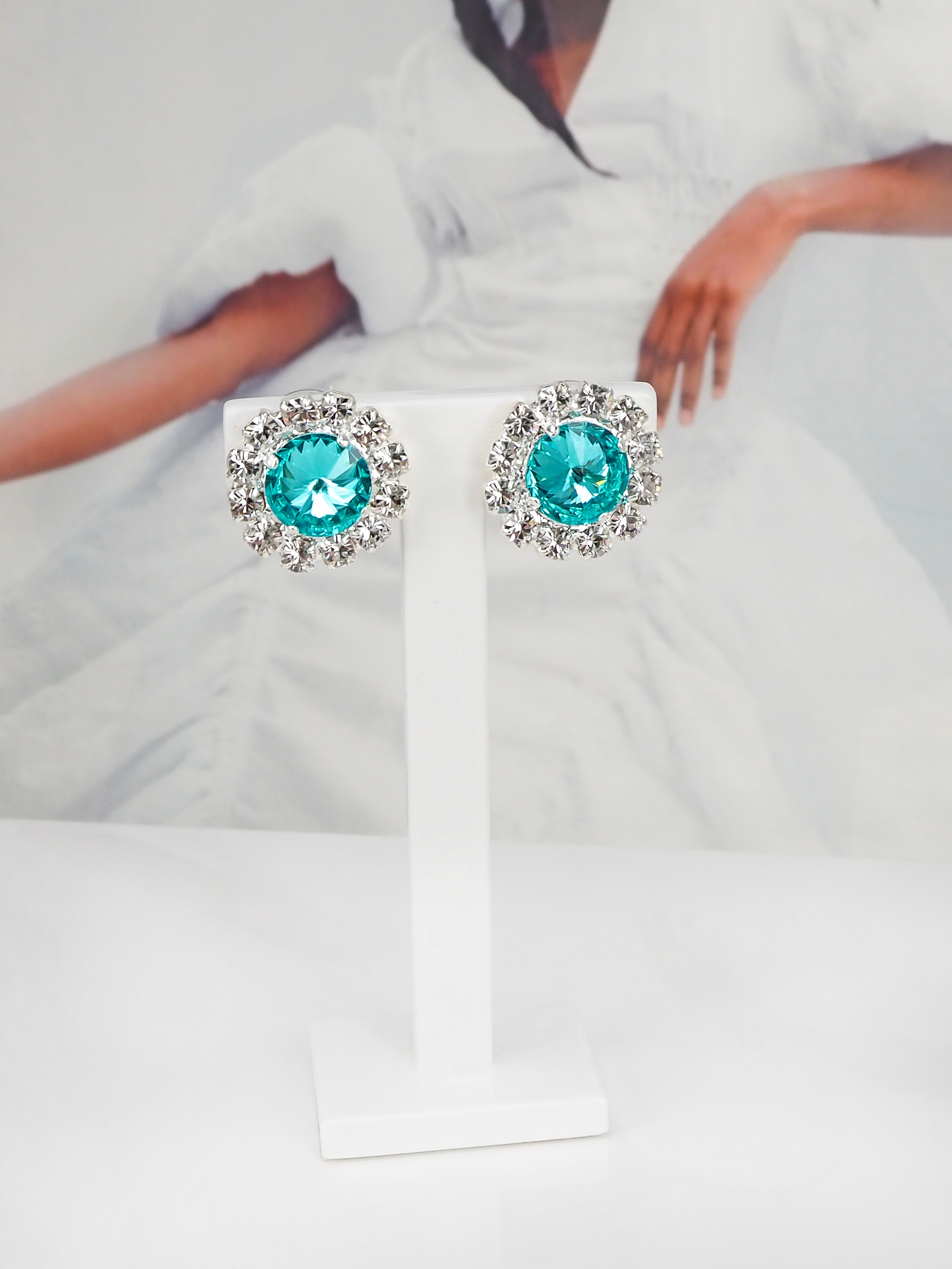 Earrings Meghan Aquamarine Silver