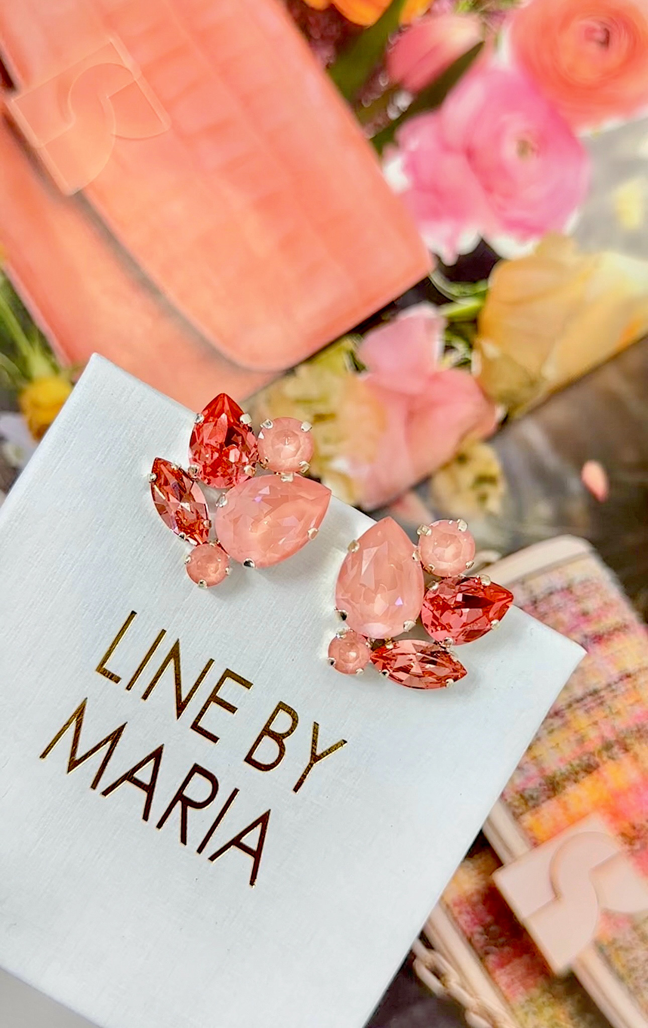 Earring Reese Flamingo / Rose Peach Silver