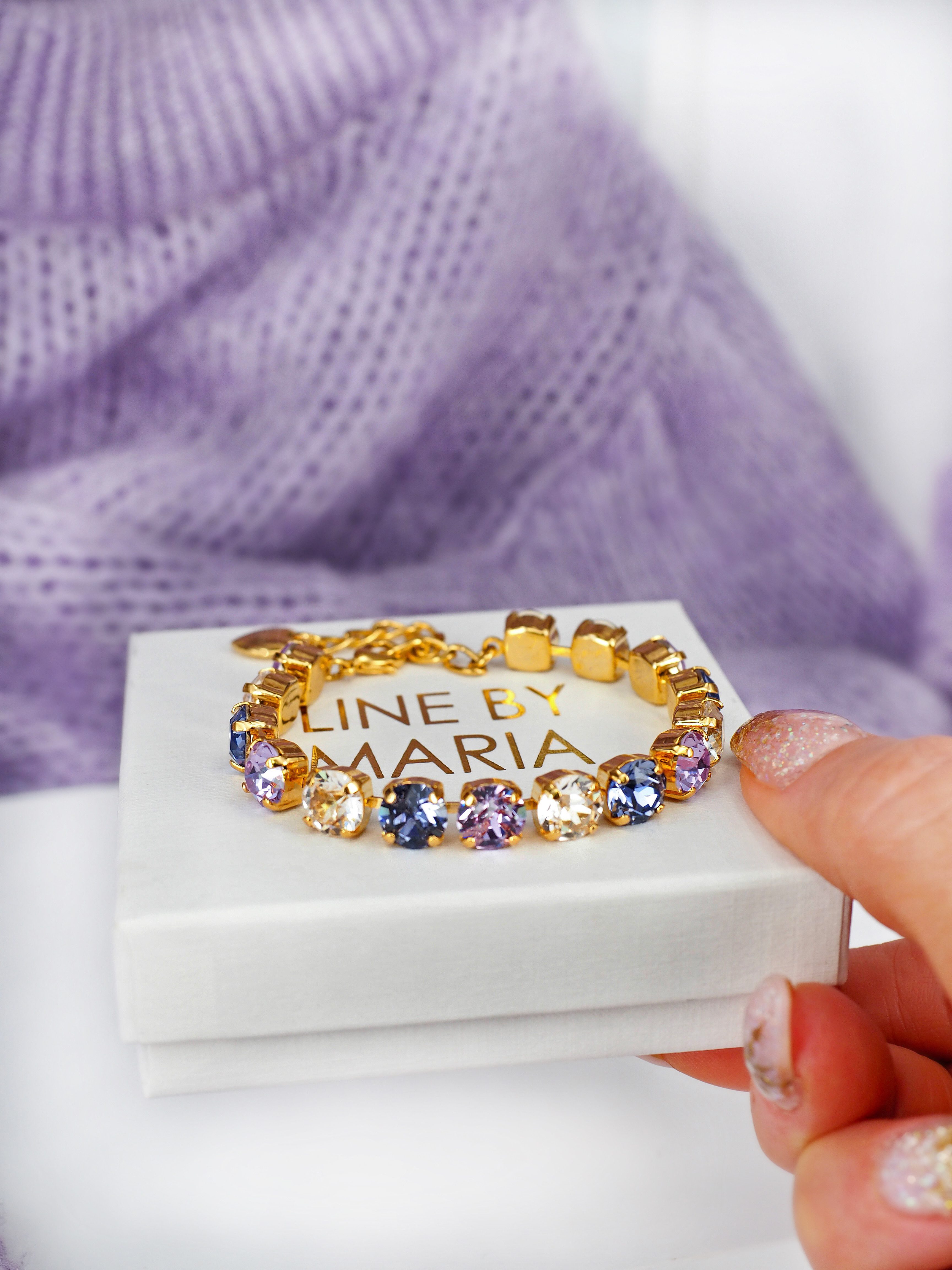 Bracelet Maya Purple combo Gold