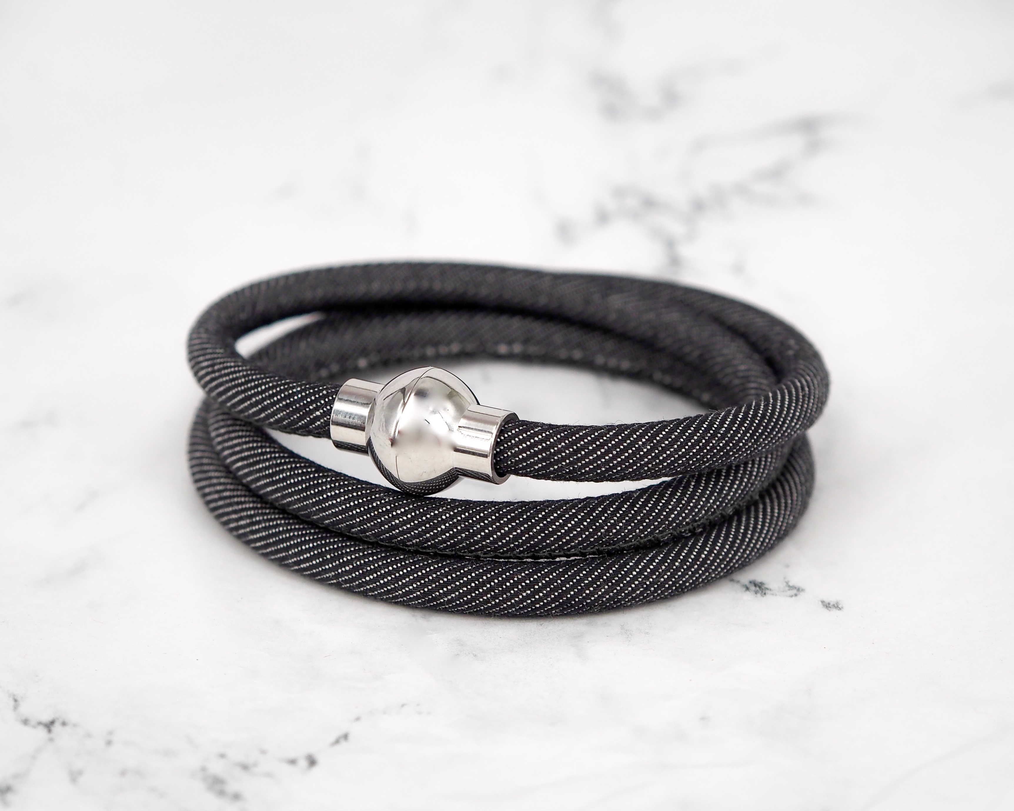Bracelet Raw Denim Jeans Black