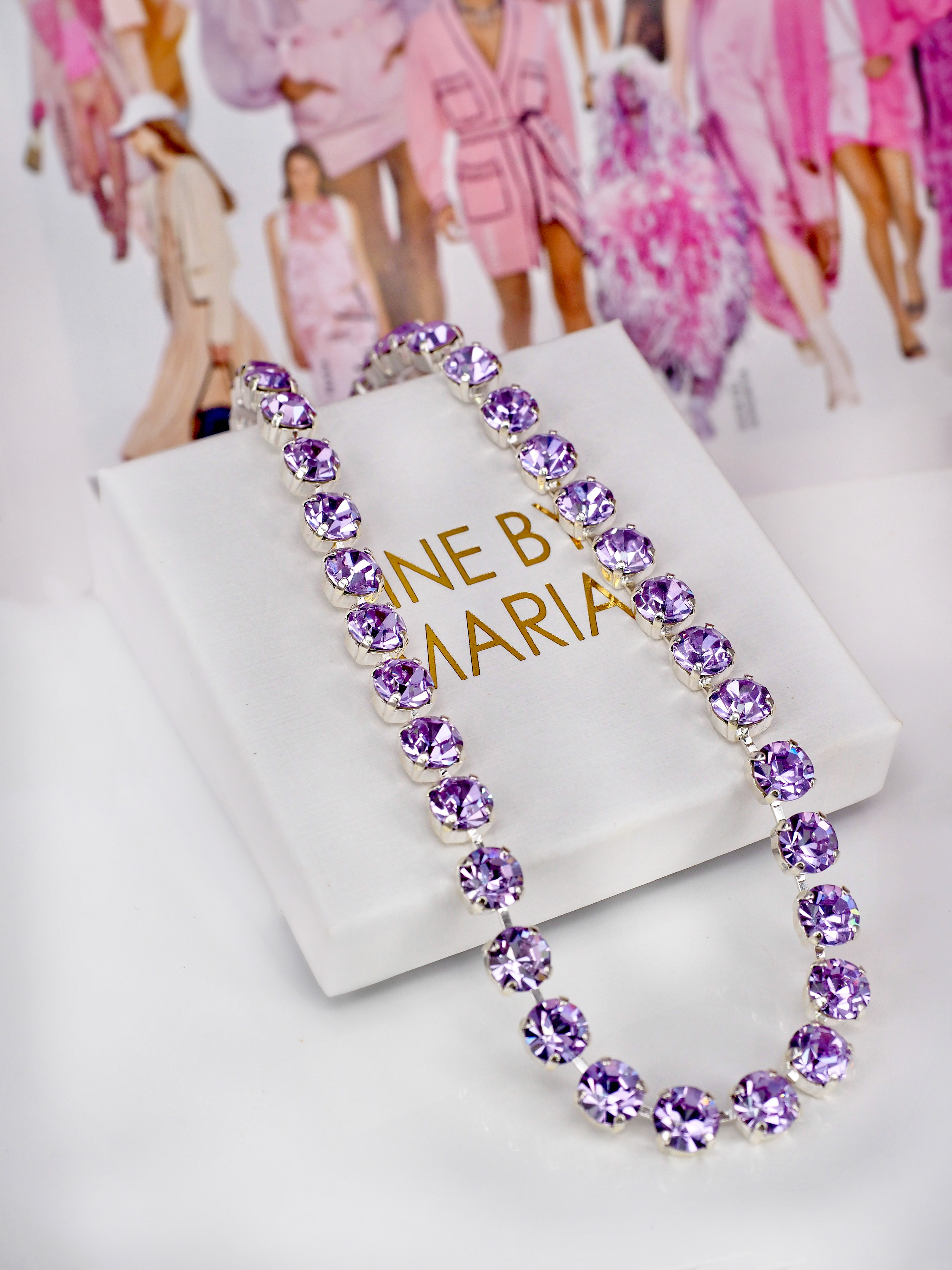 Halsband Maya Violet Silver