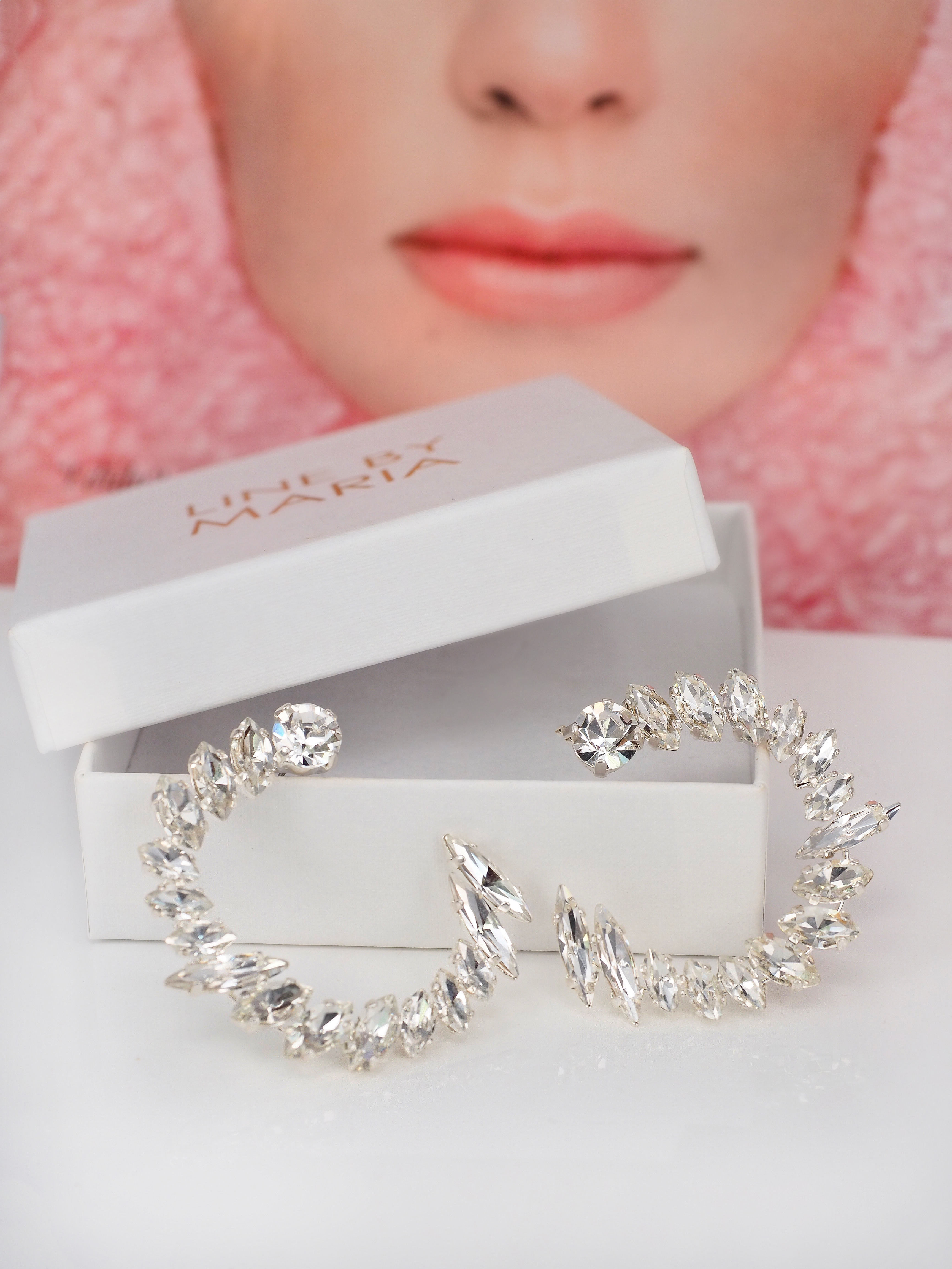 Örhänge Esme Clear Crystal Silver