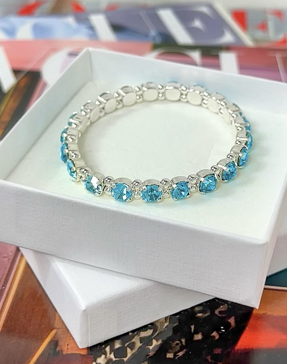 Bracelet Maxine Aqua Bohemica Silver