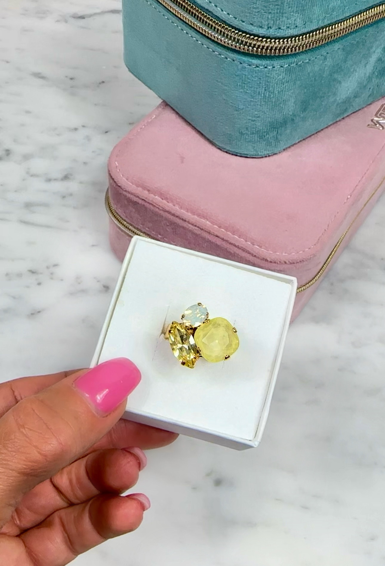 Ring Cruz Yellow combo Gold