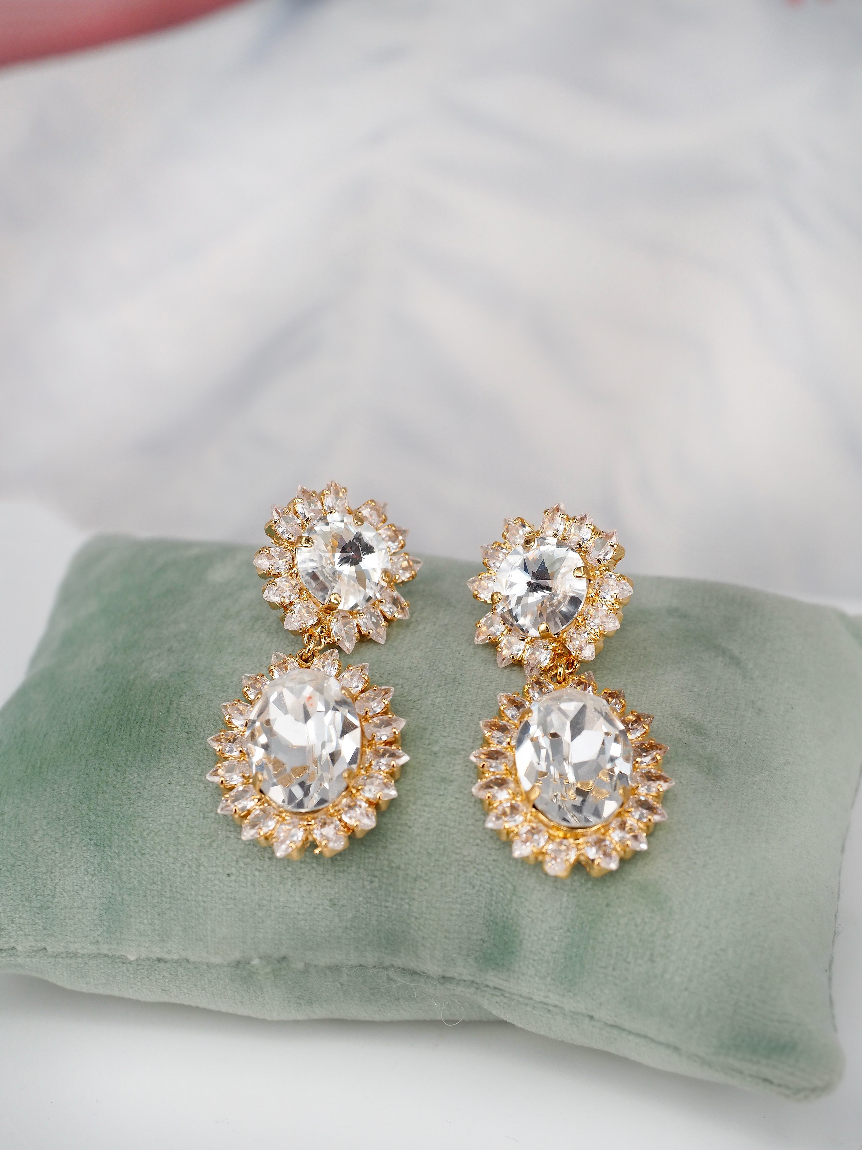 Earrings Tracy Clear Gold