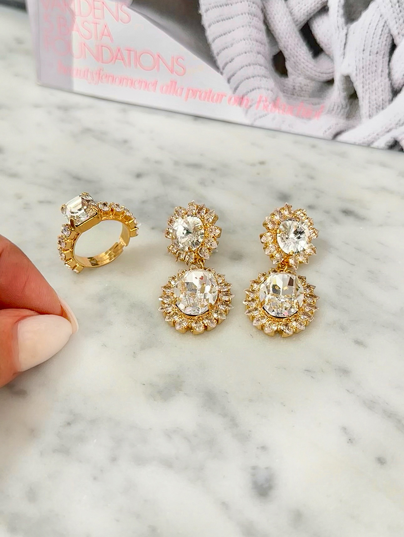 Earrings Tracy Clear Gold - 2