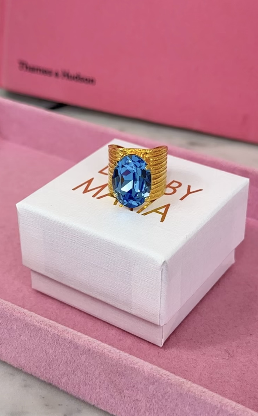 Ring Cleo Ice Blue Gold