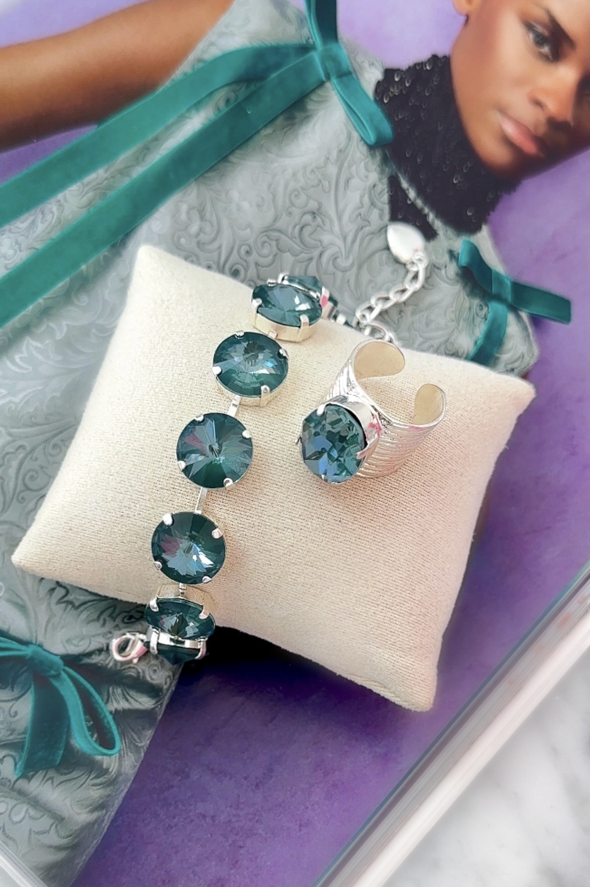 Armband Angelina Pine Green Ignite Silver - 2