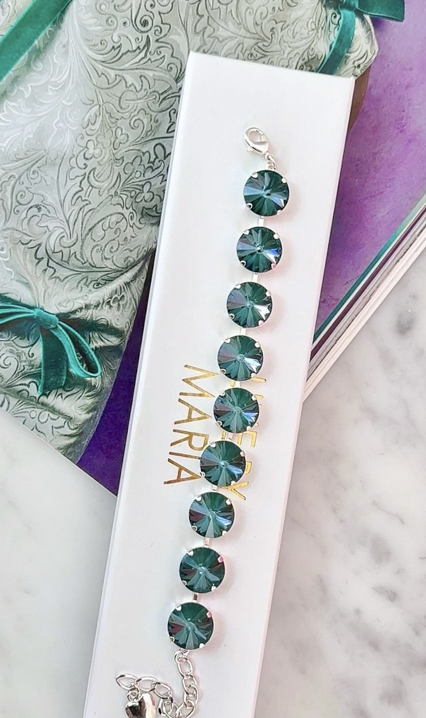 Armband Angelina Pine Green Ignite Silver
