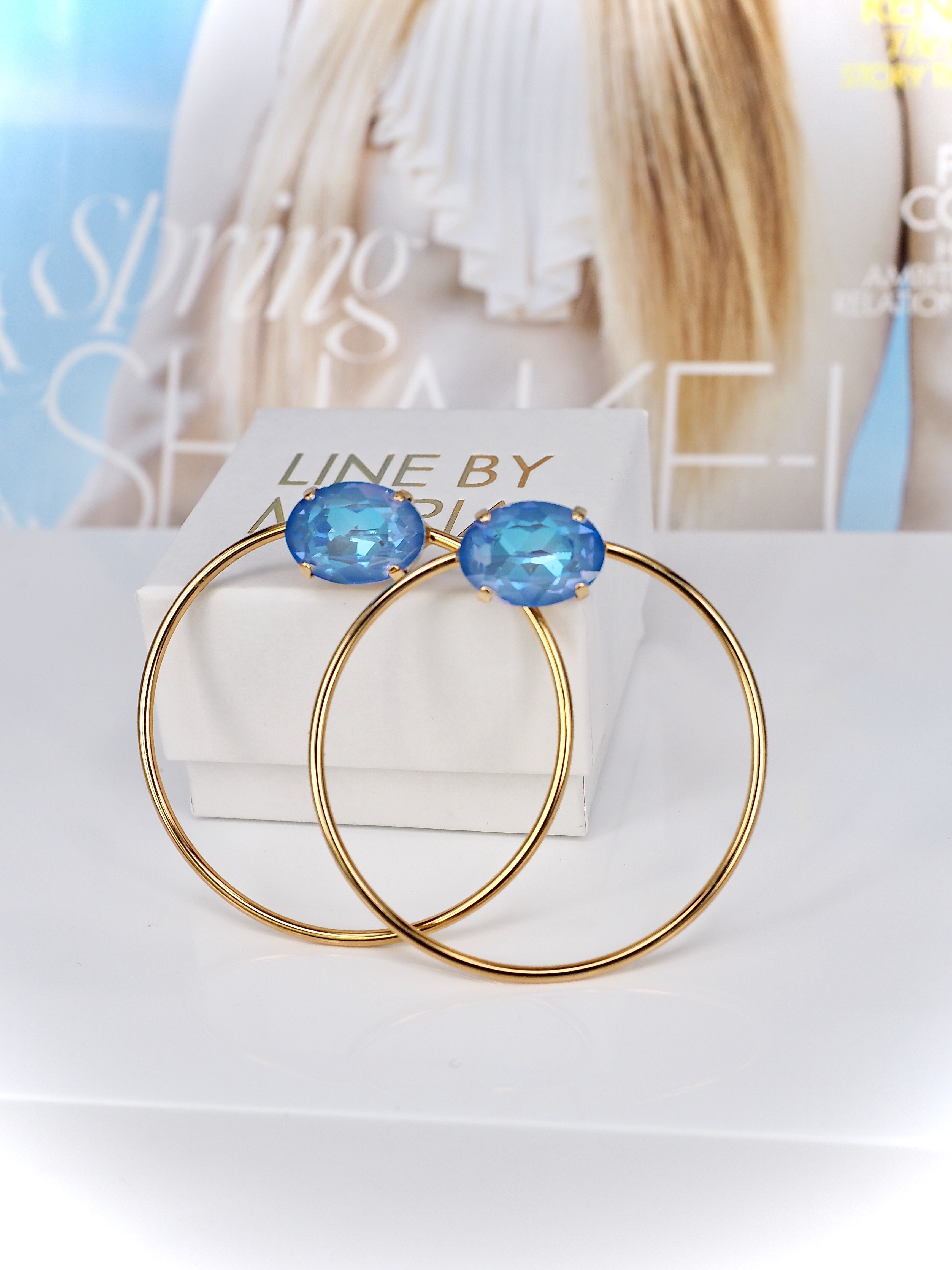 Earrings Michelle Big Hoop Ocean DeLite Gold