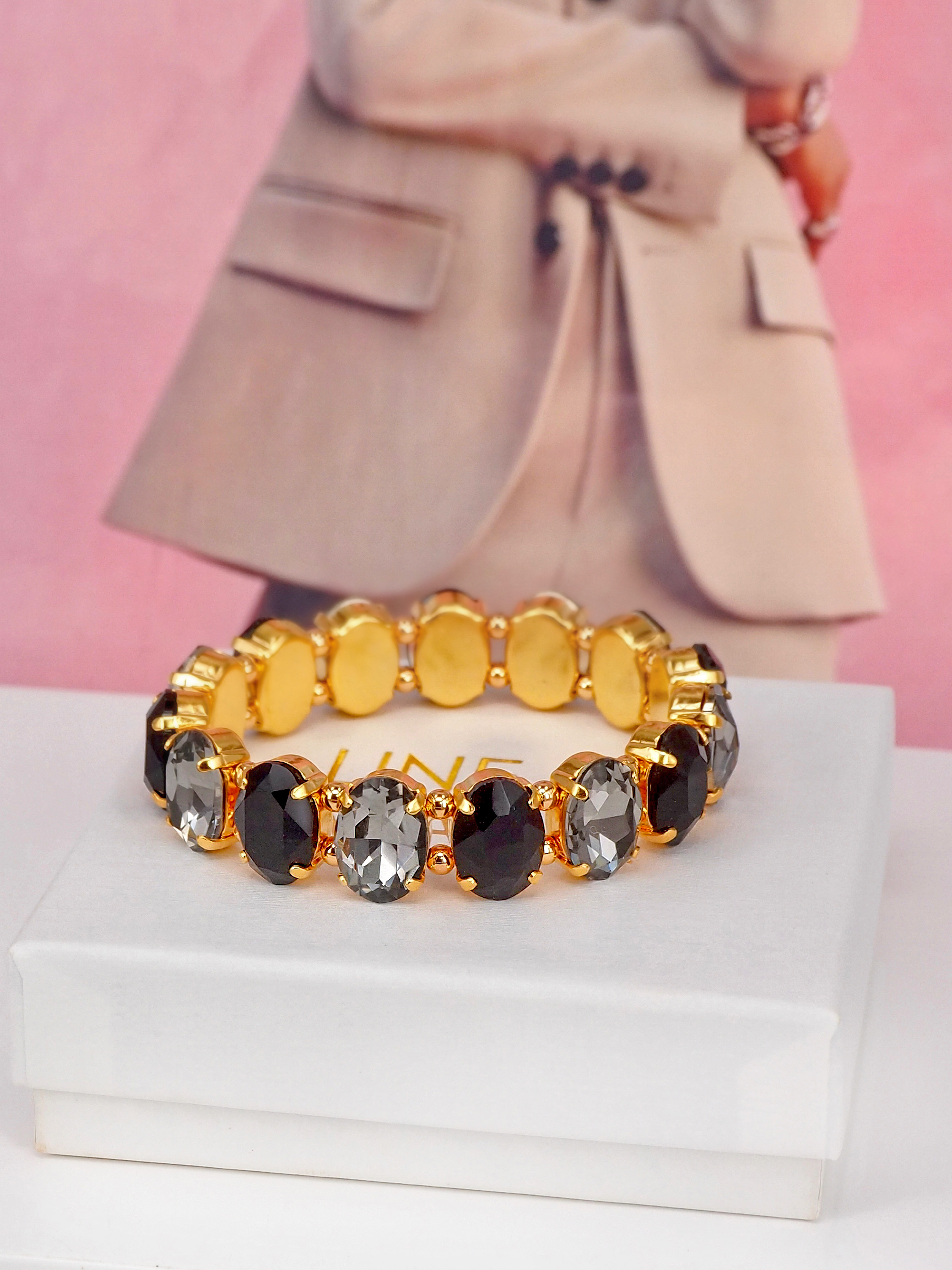 Armband Eliza Black combo Gold