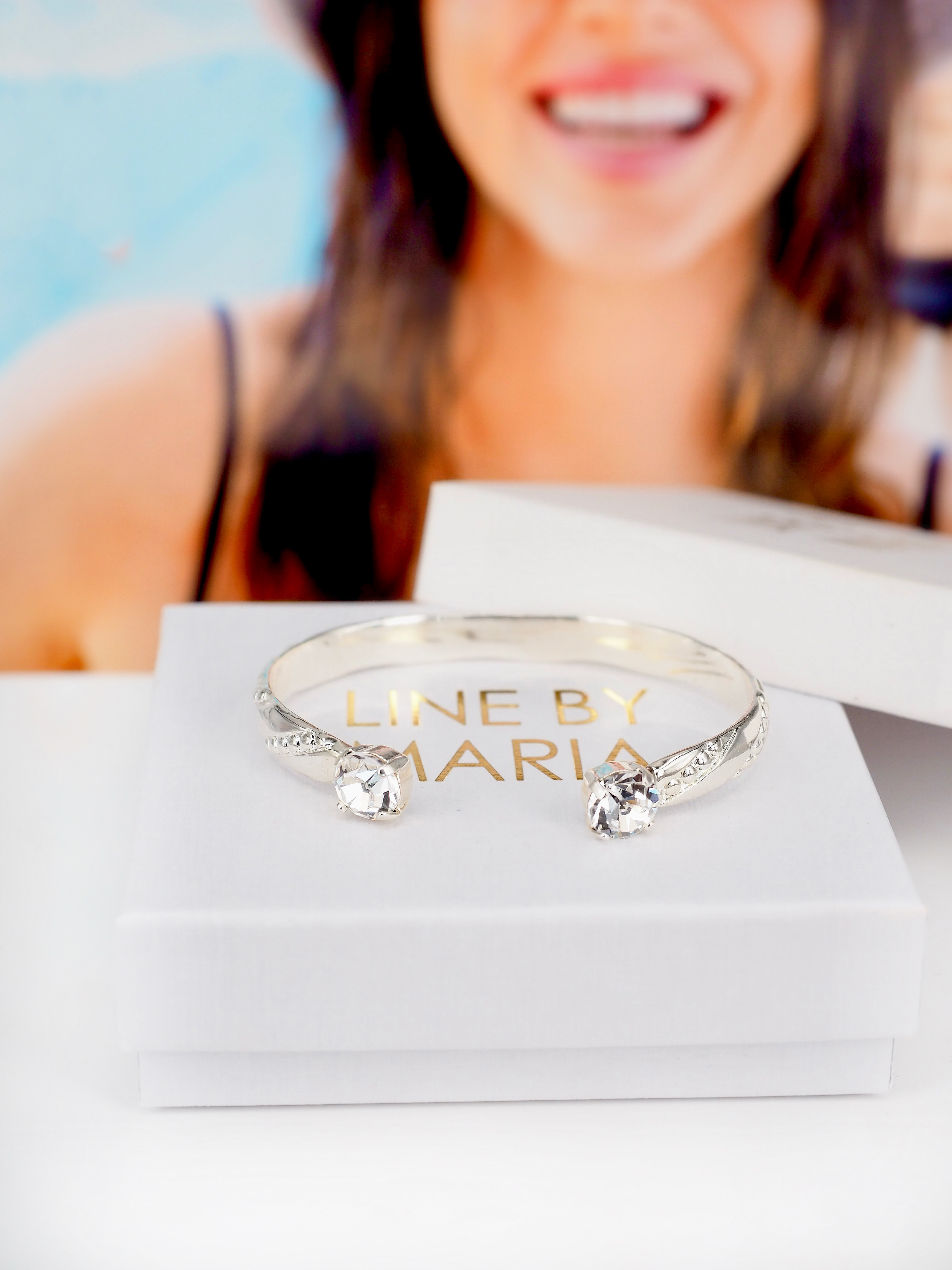 Armband Amy Clear Crystal Silver
