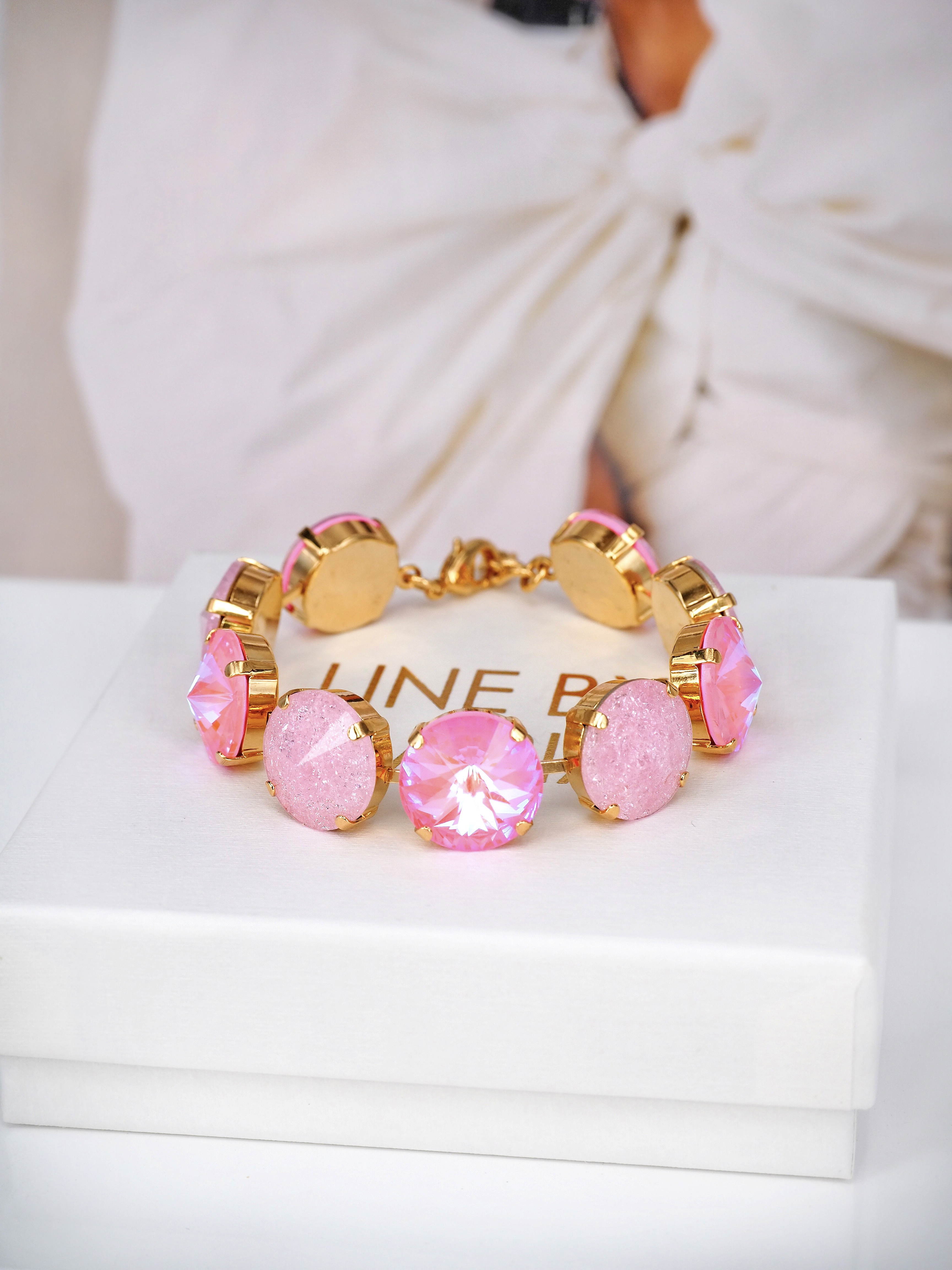 Bracelet Angelina Pink combo Gold