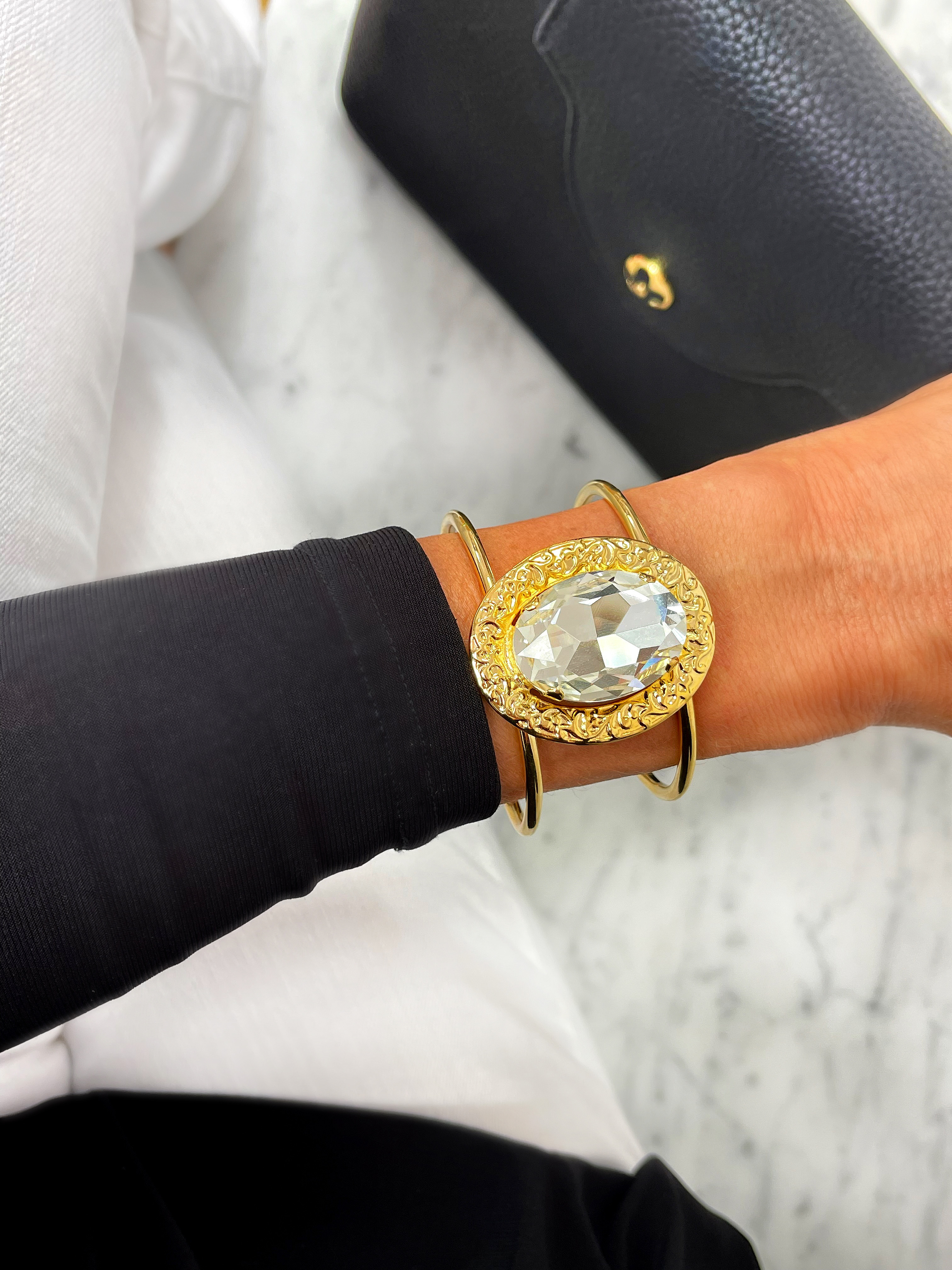 Armband Cuff Demi Clear Gold - 2