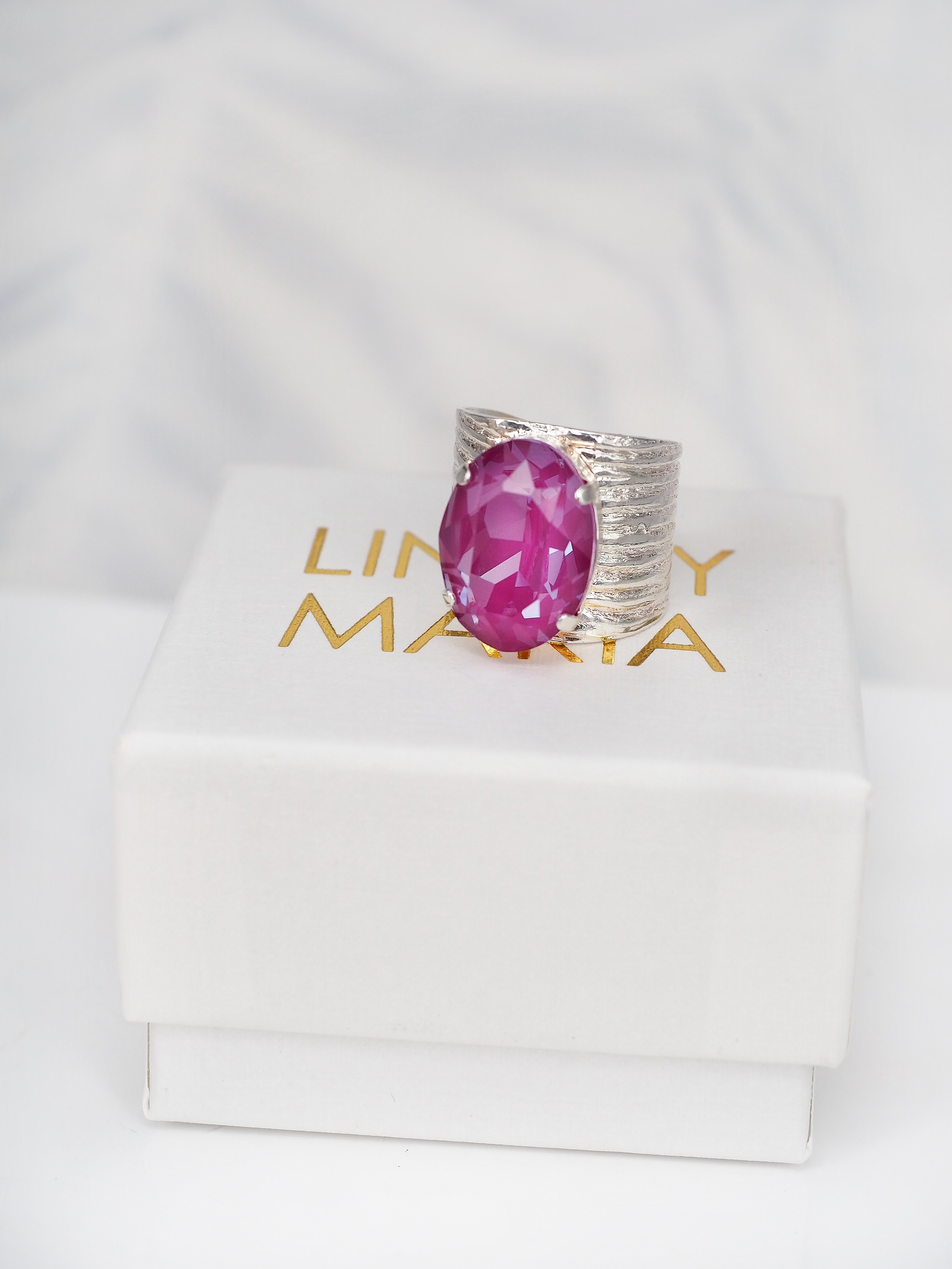Ring Cleo Orchid Ignite Silver