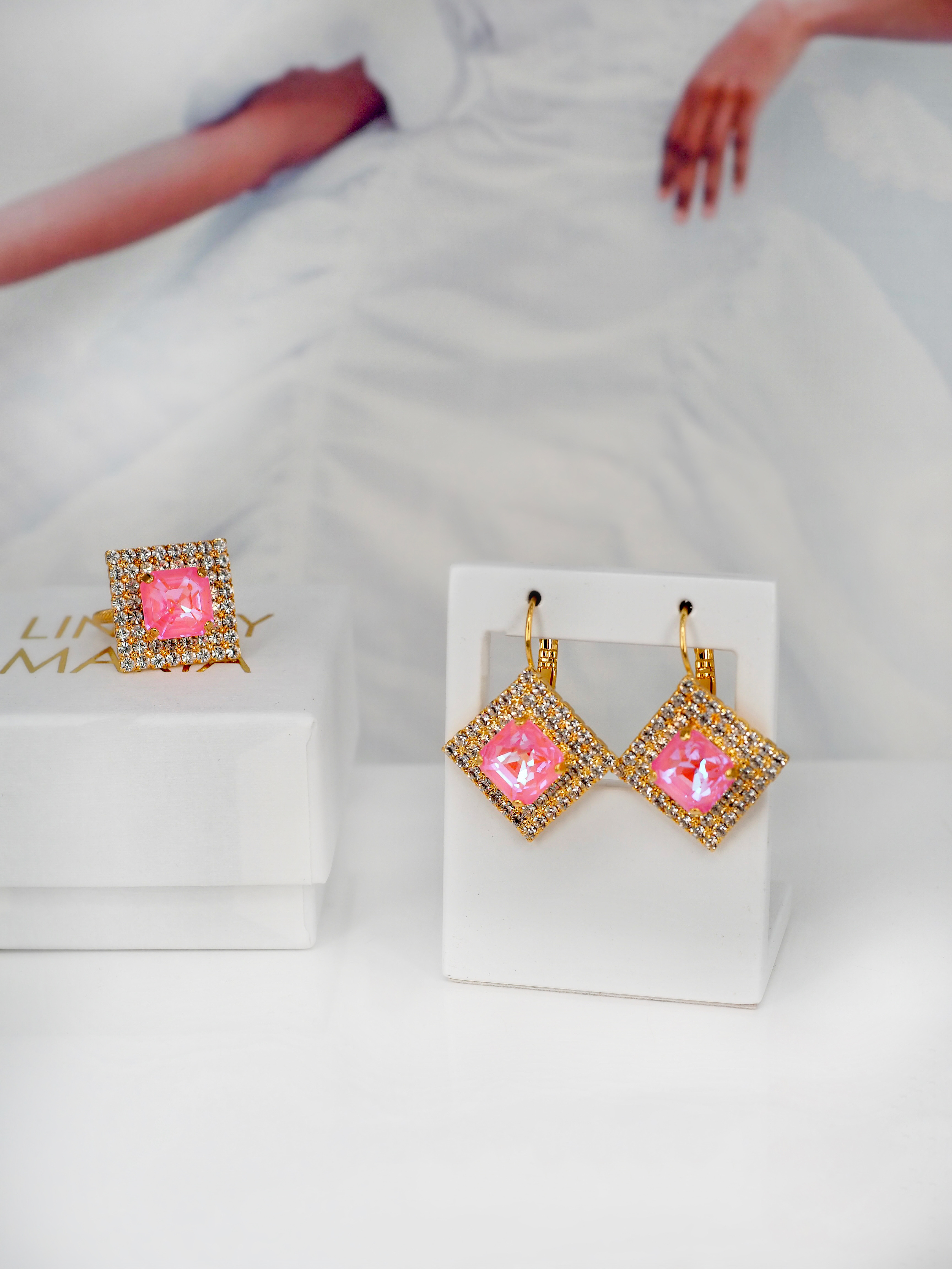 Earring Hazel Powder Rose Delite Gold - 2