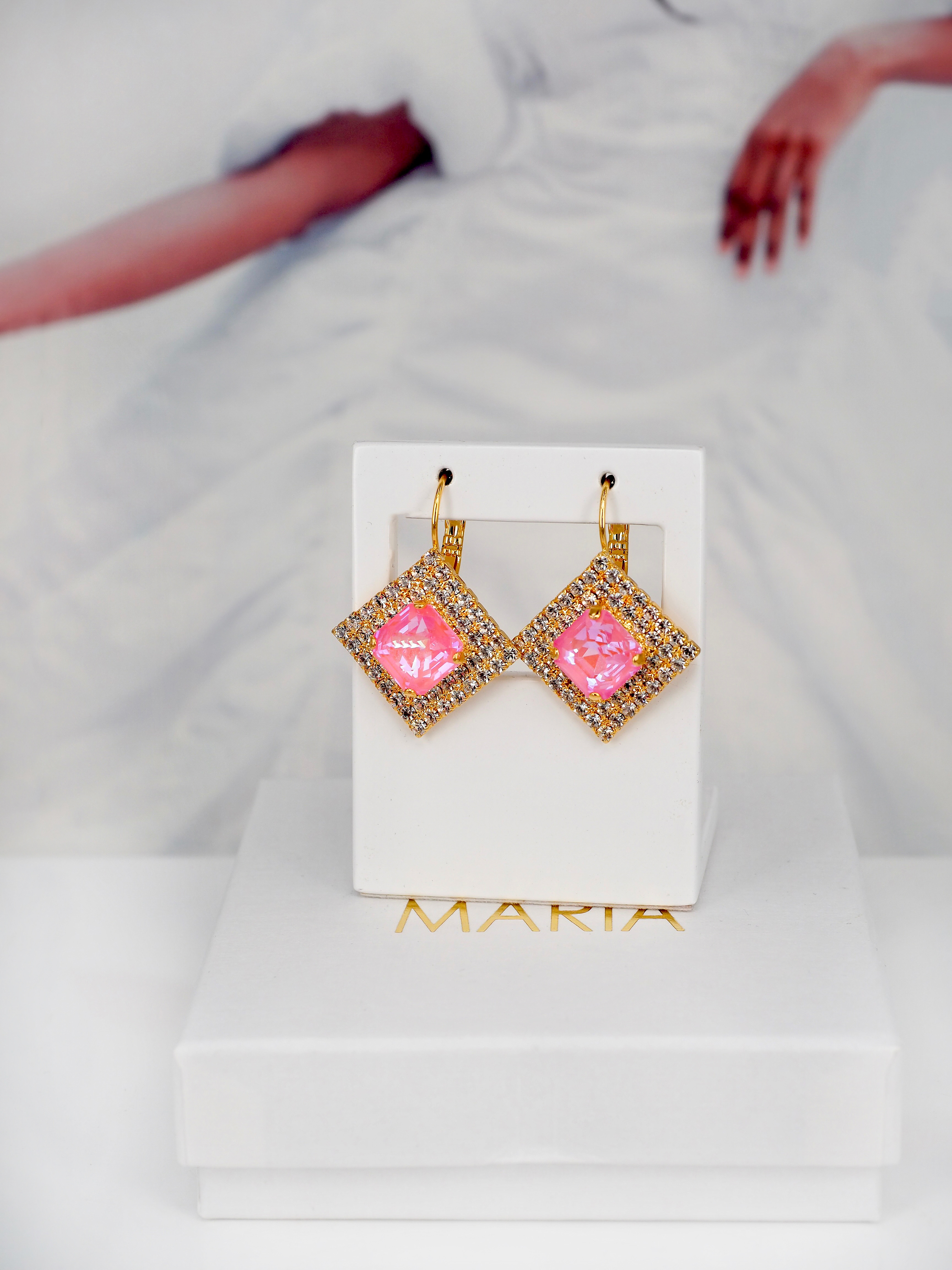 Earring Hazel Powder Rose Delite Gold