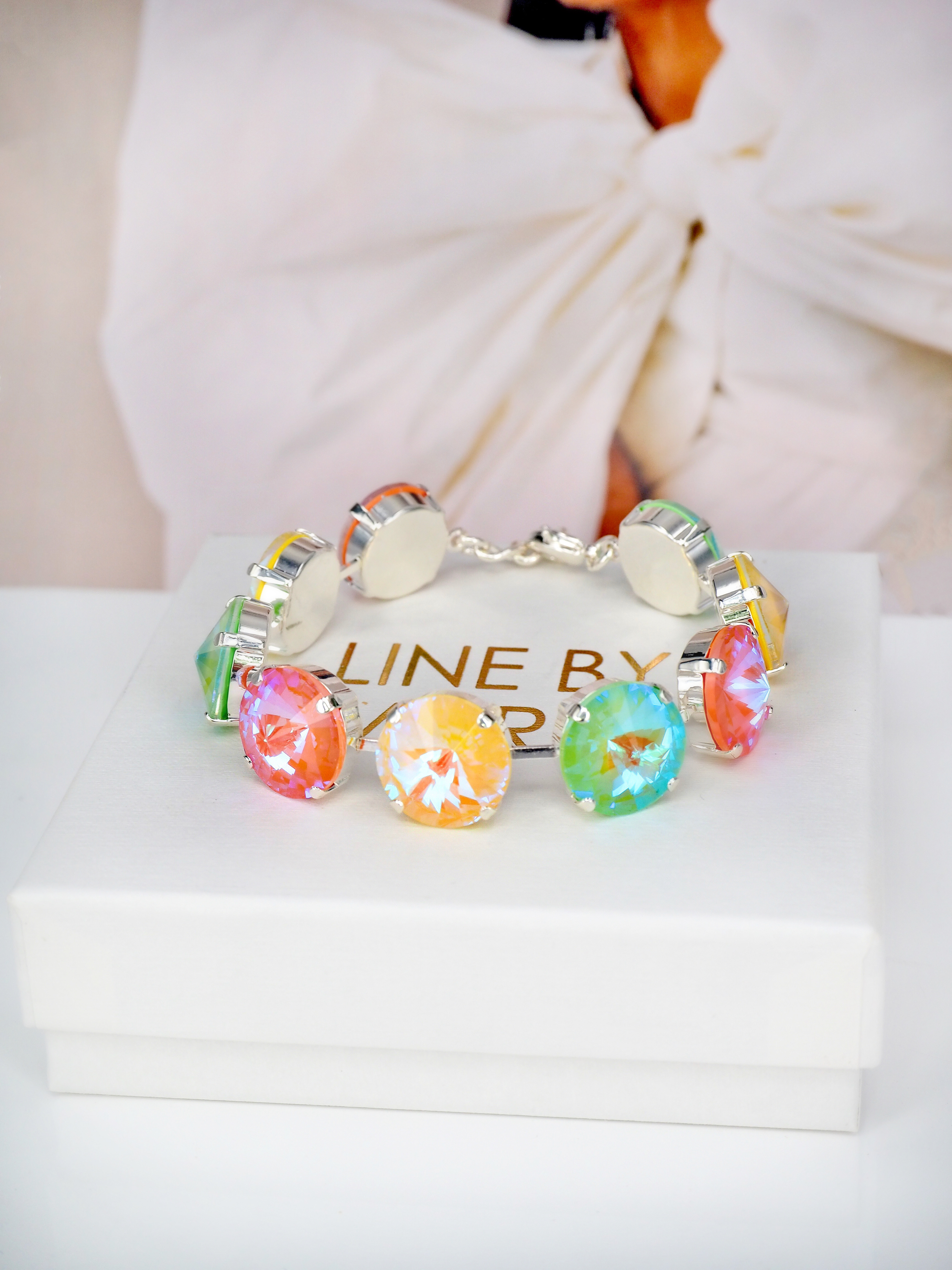 Armband Angelina Pastel combo Silver