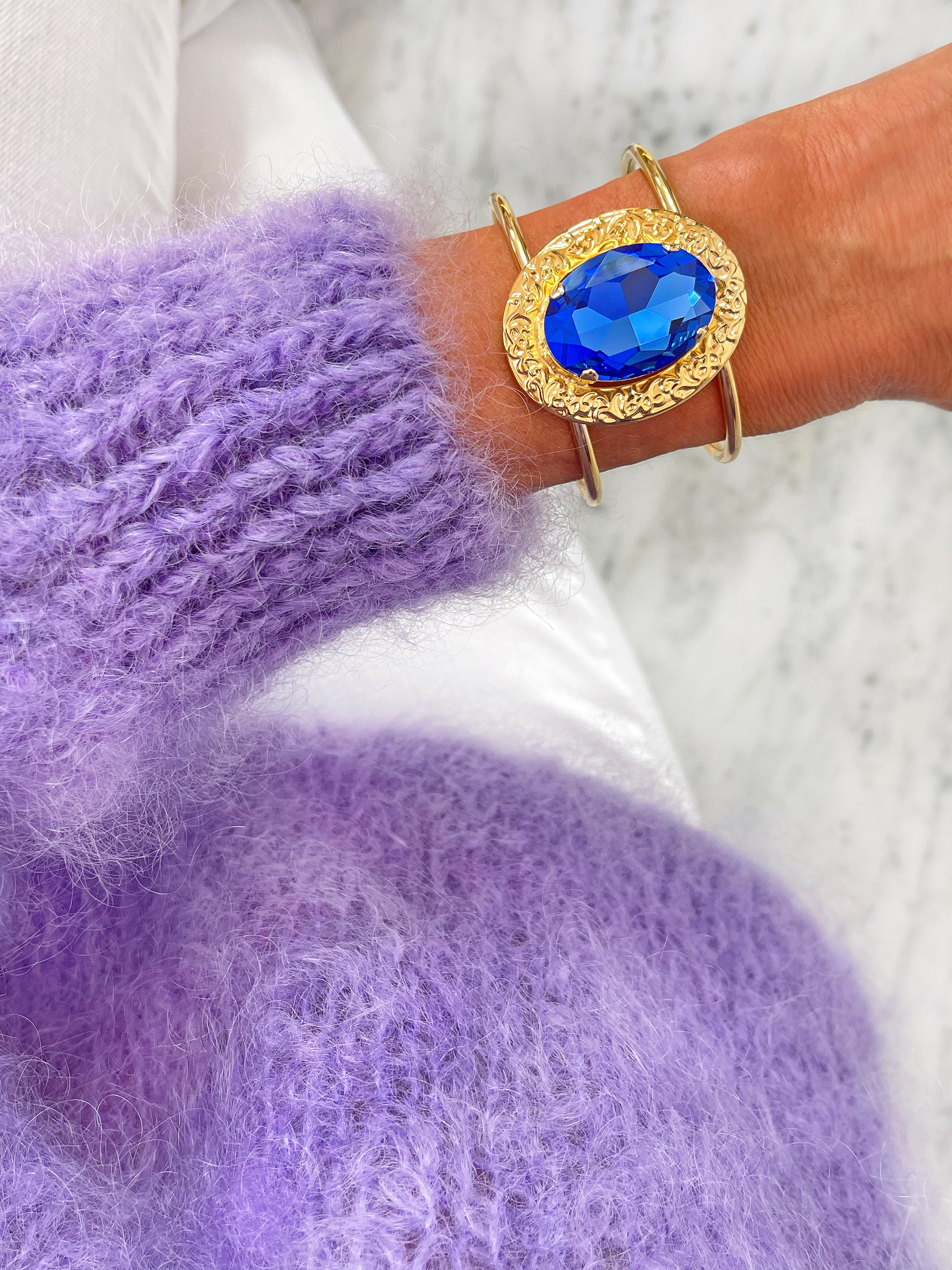 Armband Cuff Demi Sapphire Gold