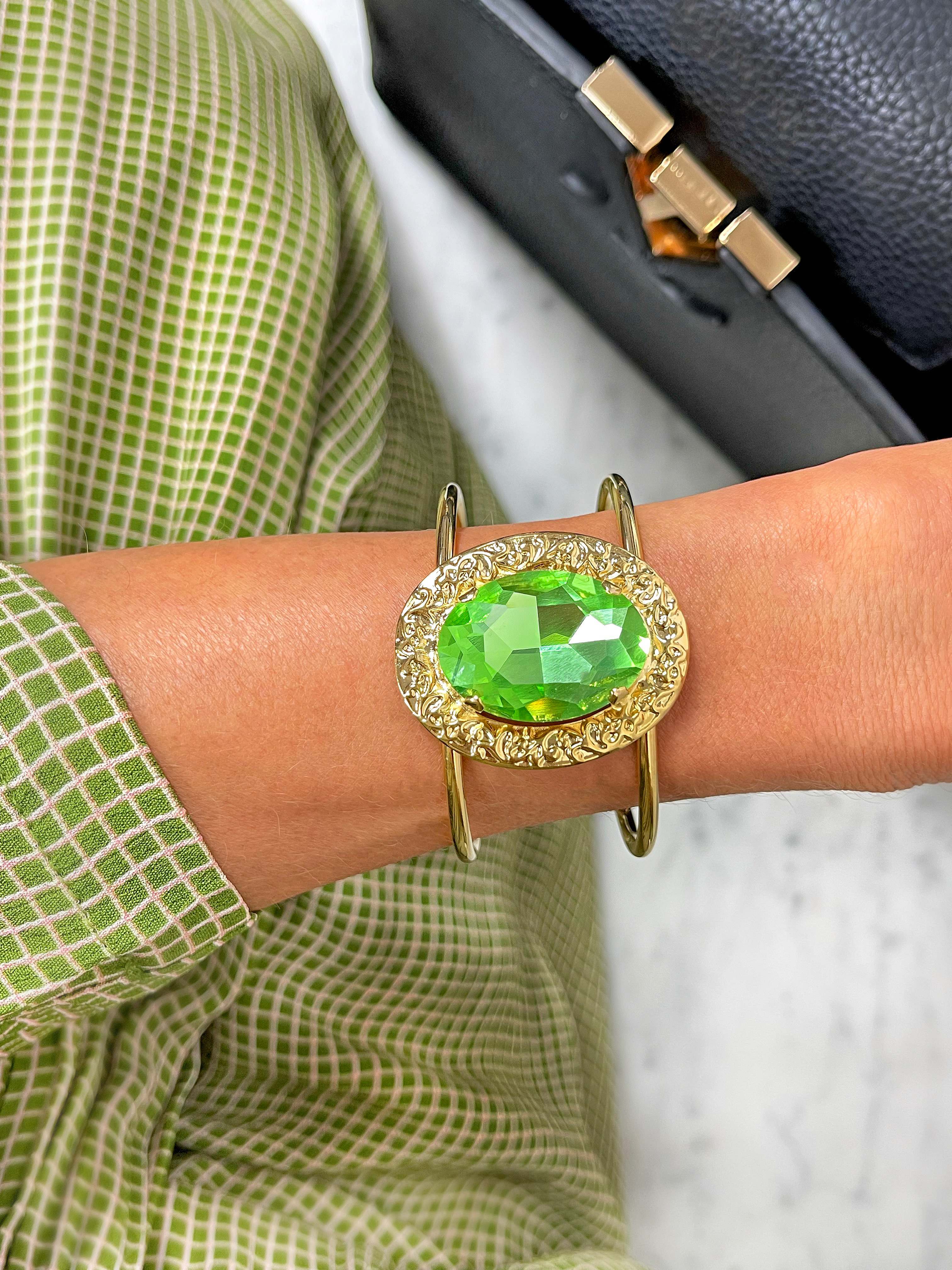 Armband Cuff Demi Peridot Gold - 2