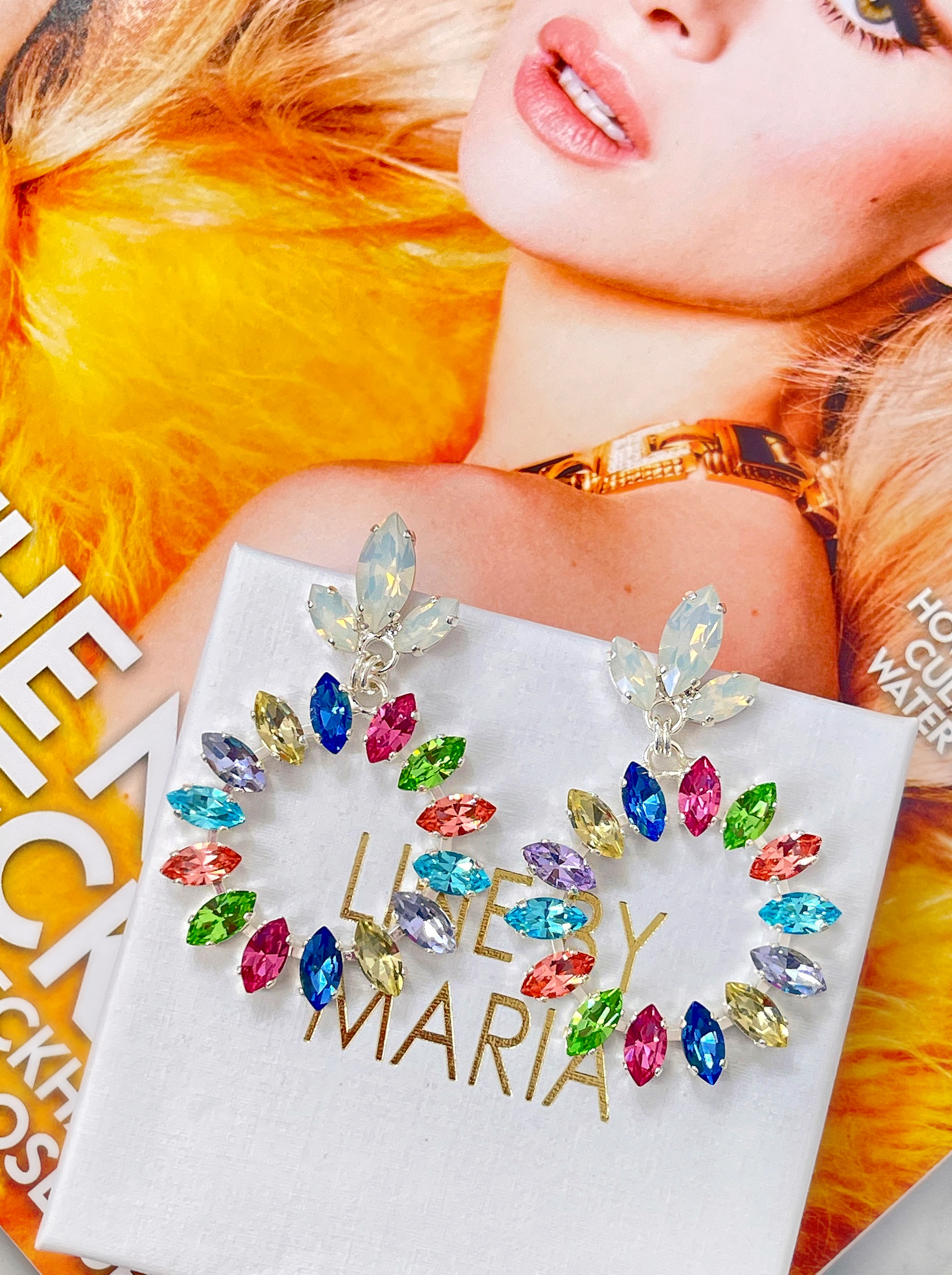 Earrings Leonore Water Lily Silver