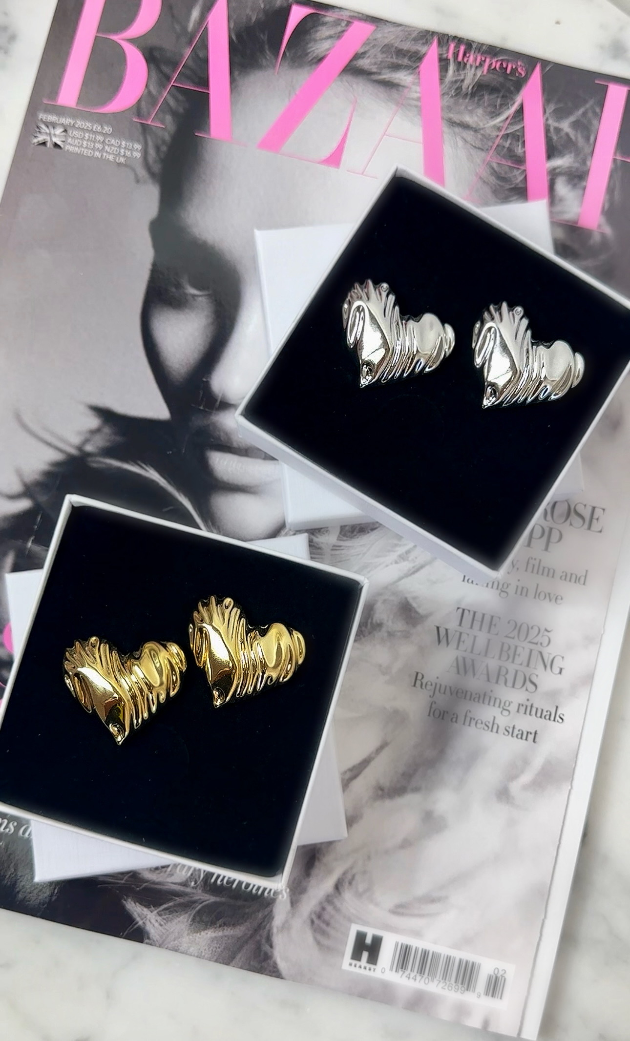 Earrings Heart Silver - 3