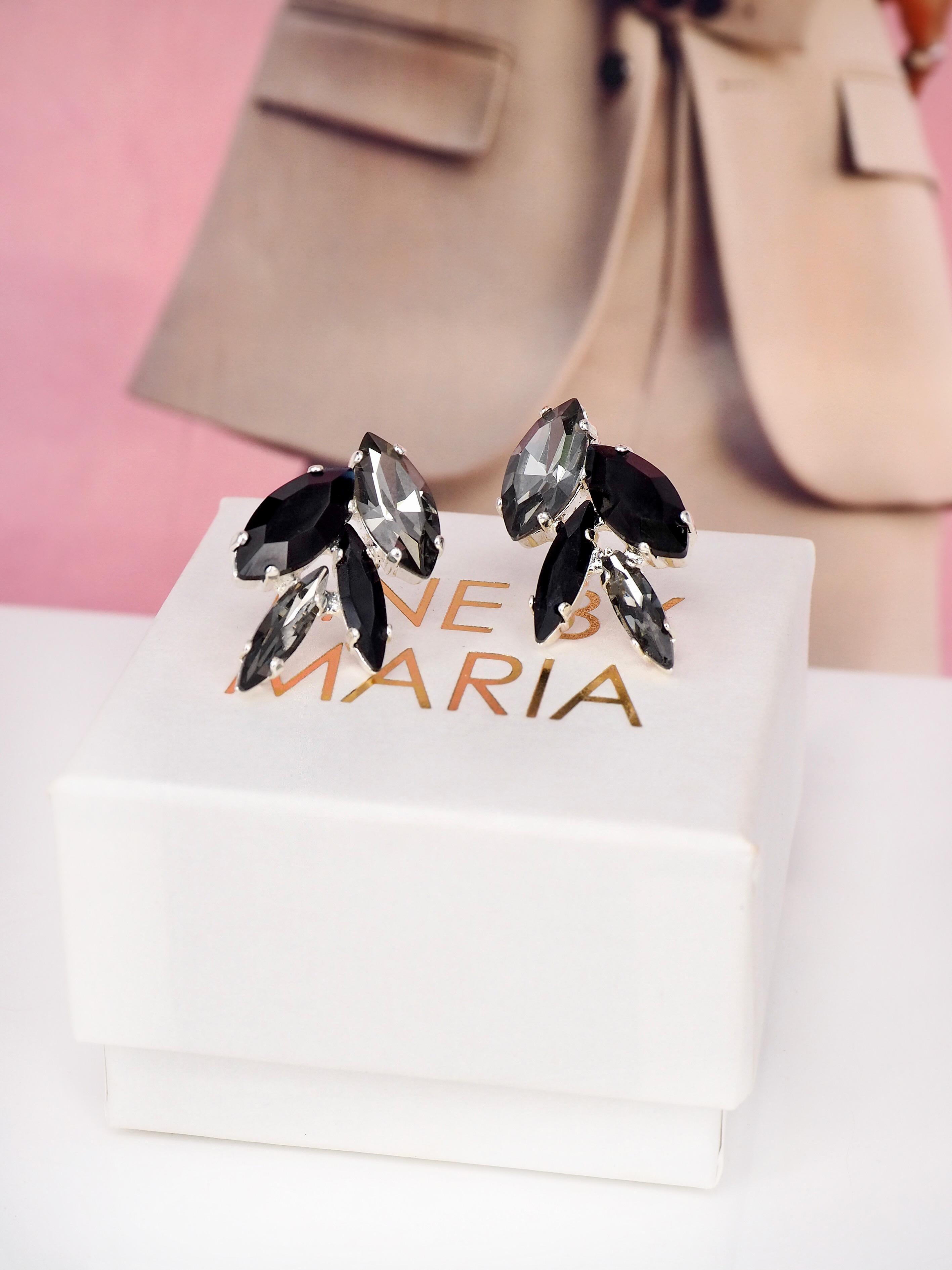 Örhänge Lola Black combo Silver - 2