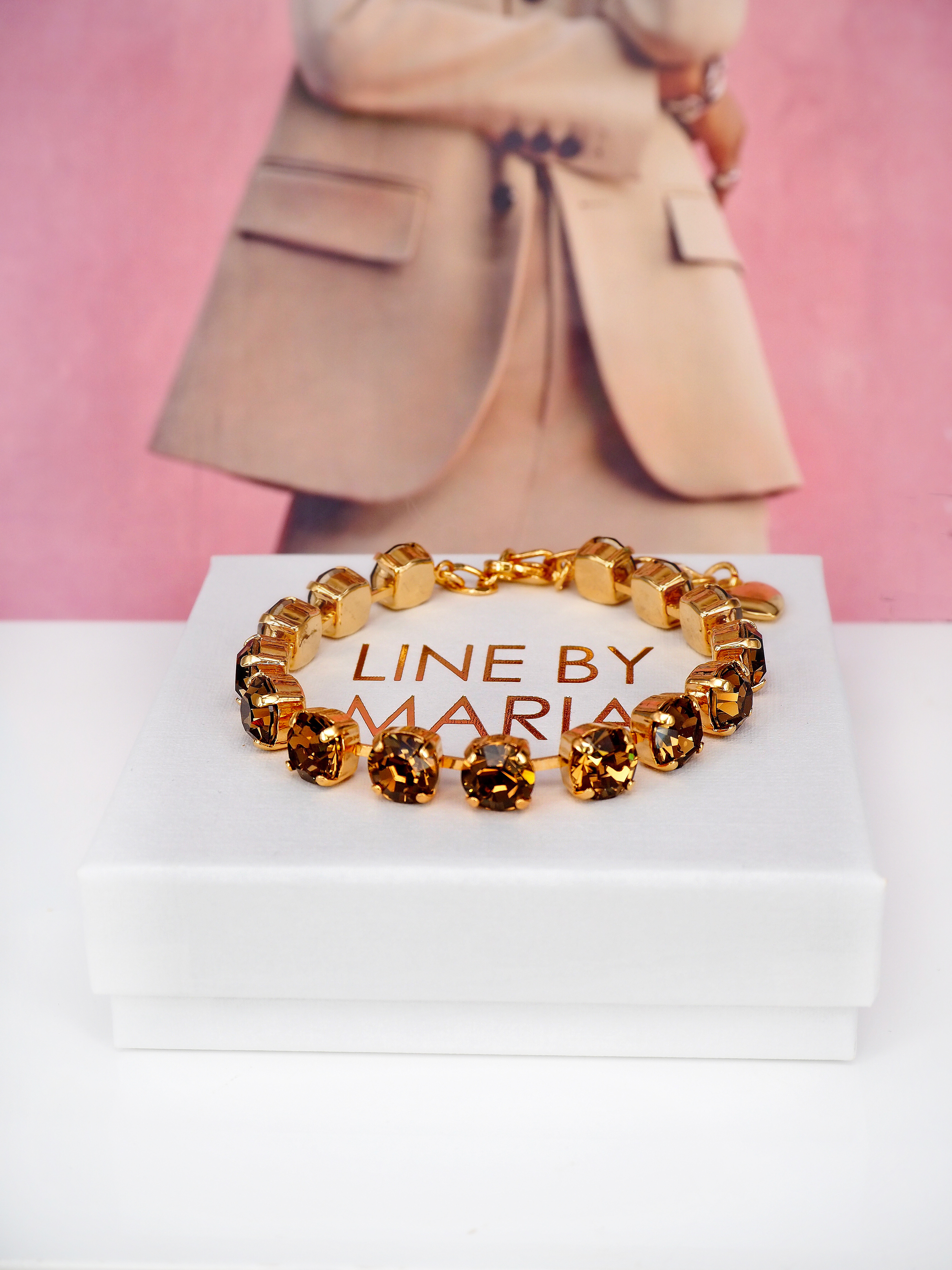 Bracelet Maya Smoked Topaz Gold