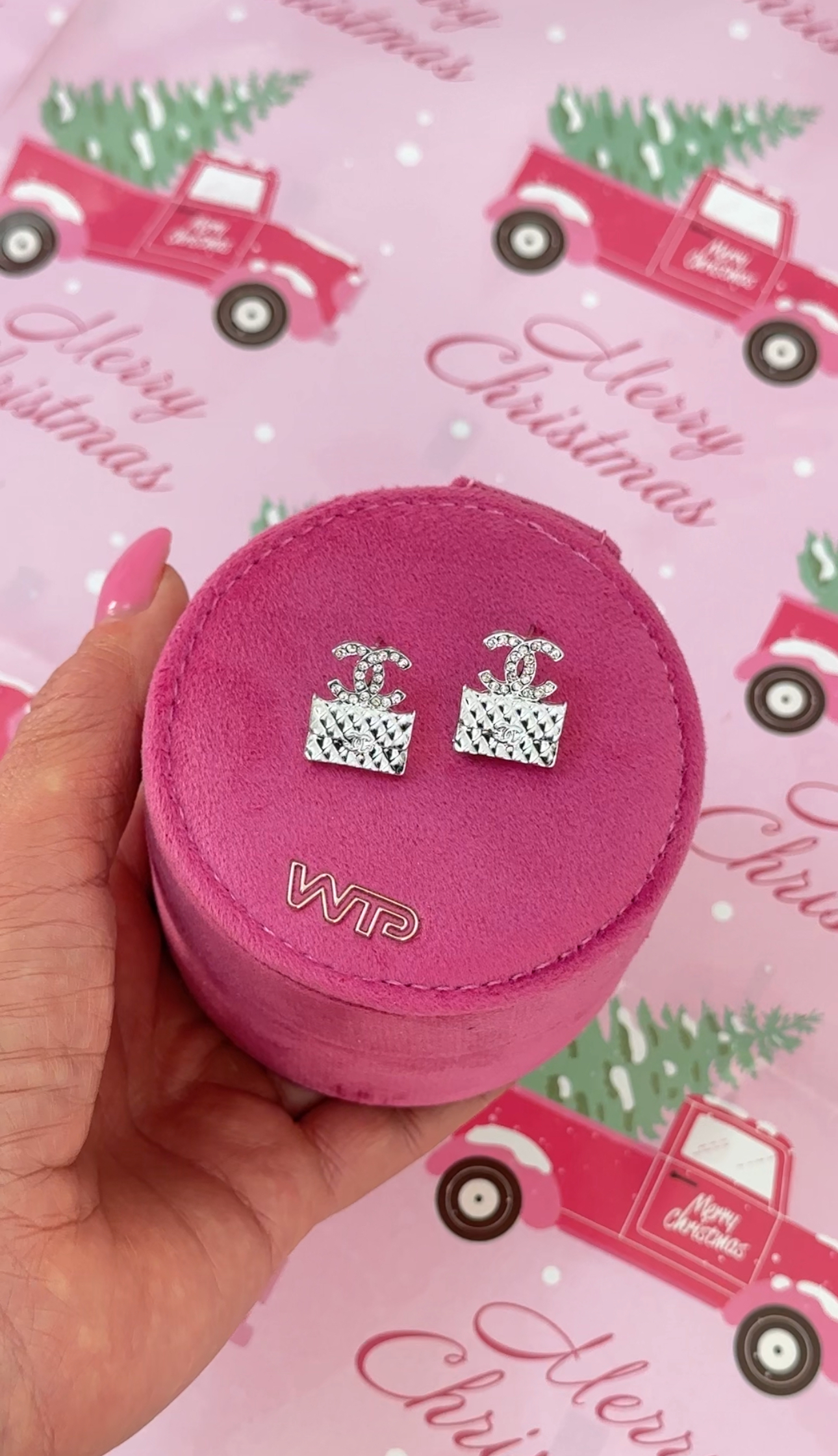 Earrings CC Bag Silver