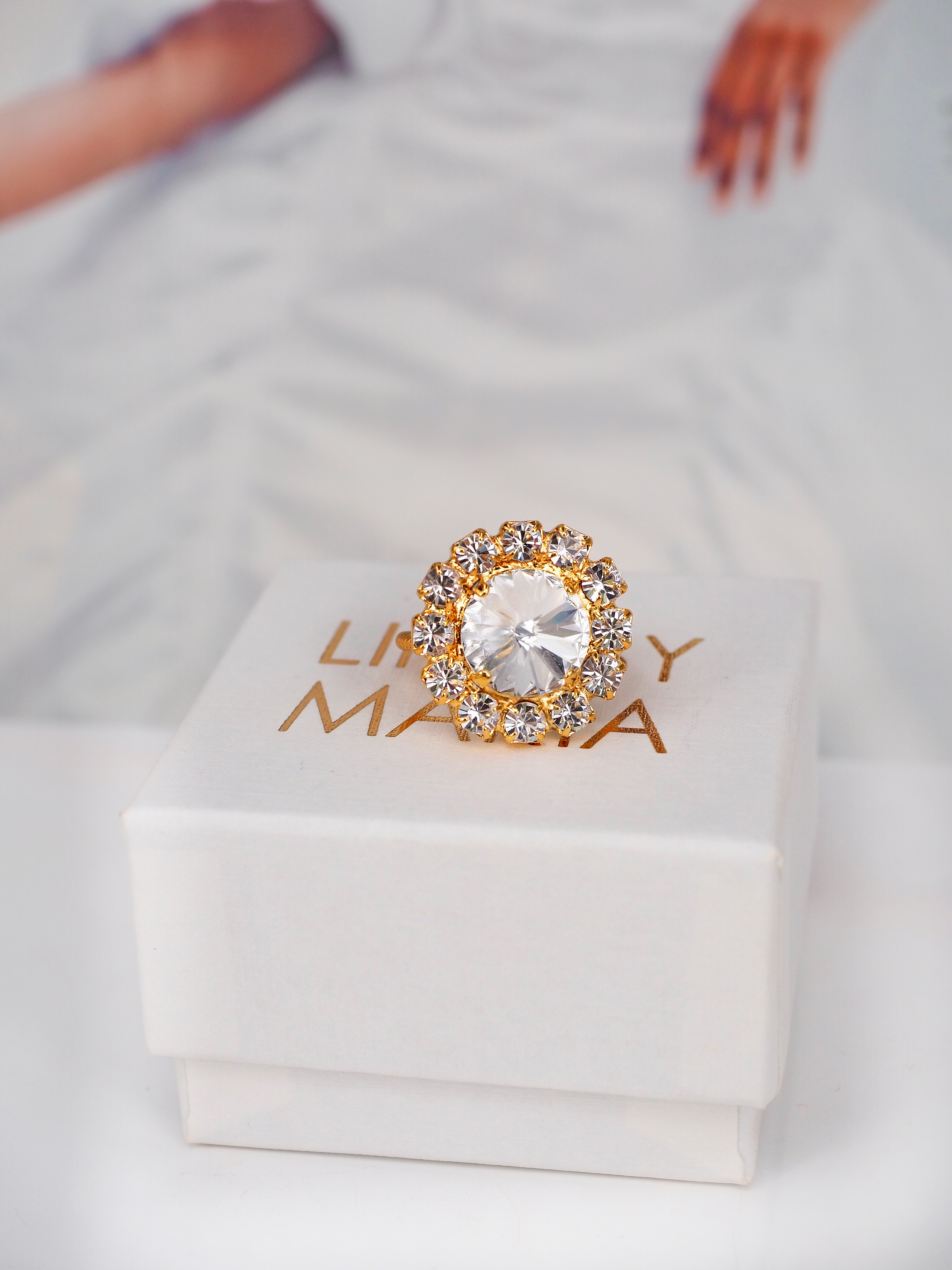 Ring Meghan Clear Crystal Gold