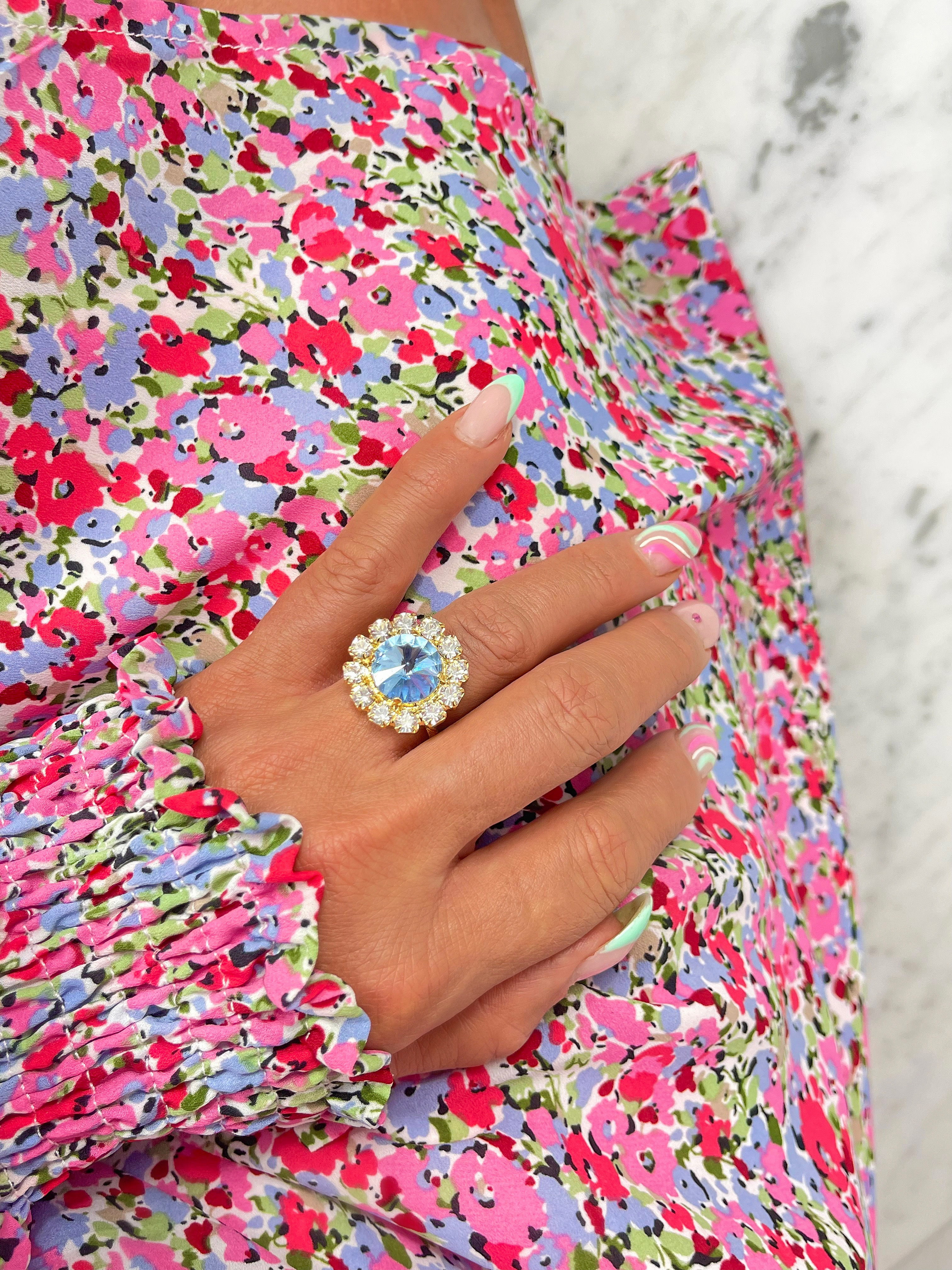 Ring Meghan Light Sapphire Gold - 2